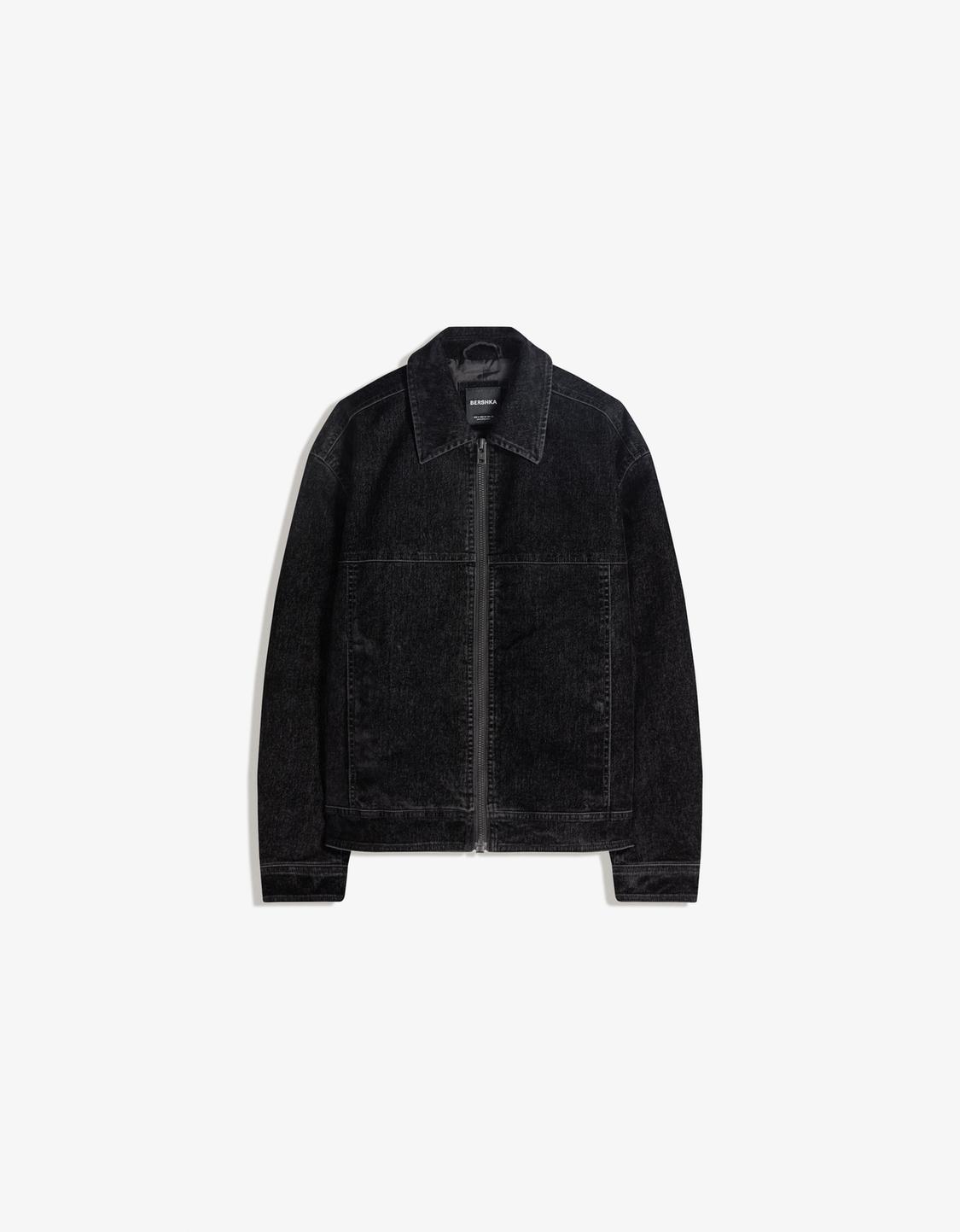 Blouson zippé effet velours