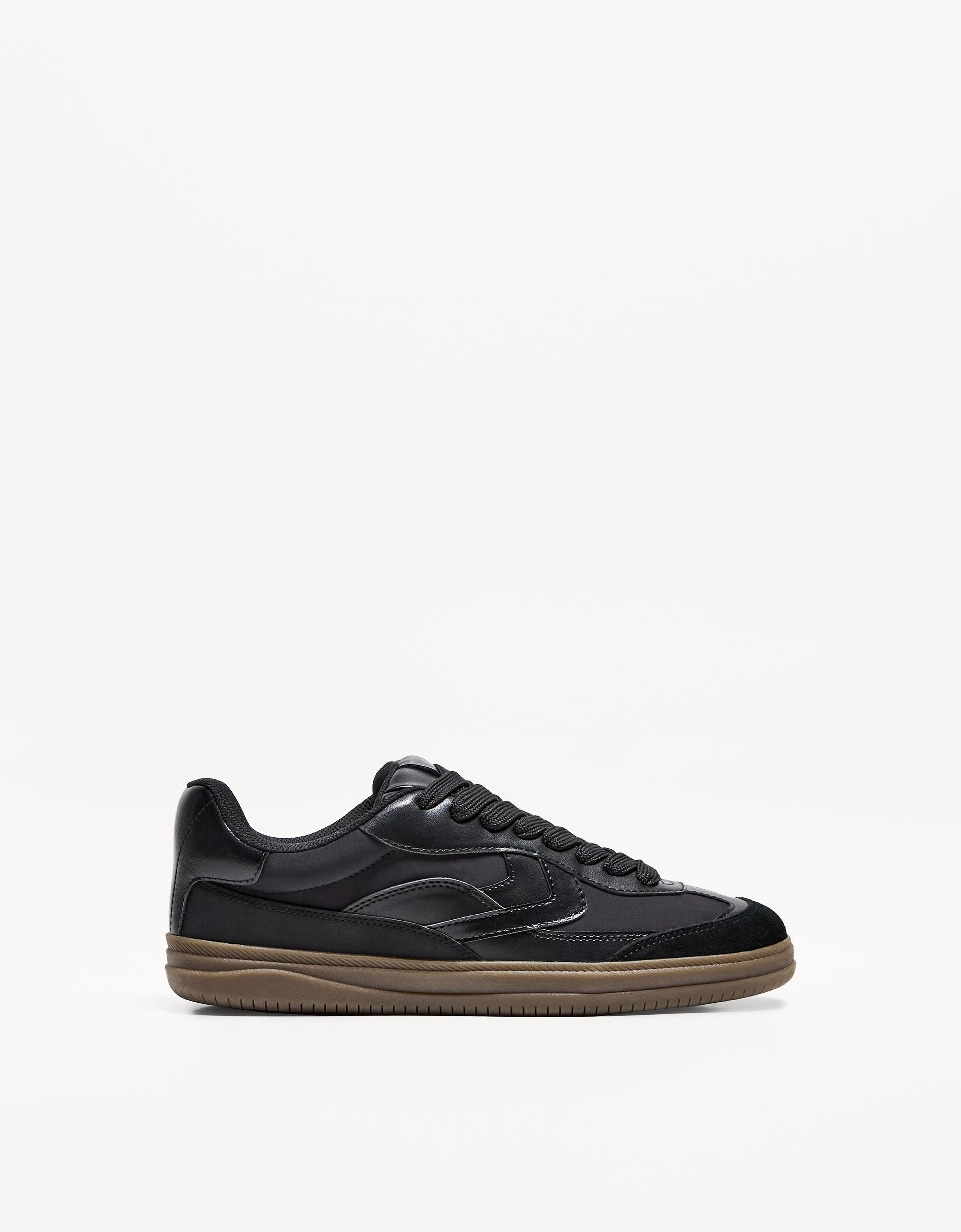 Bershka Chunky-Sneaker Im Retrolook Herren 39 Schwarz