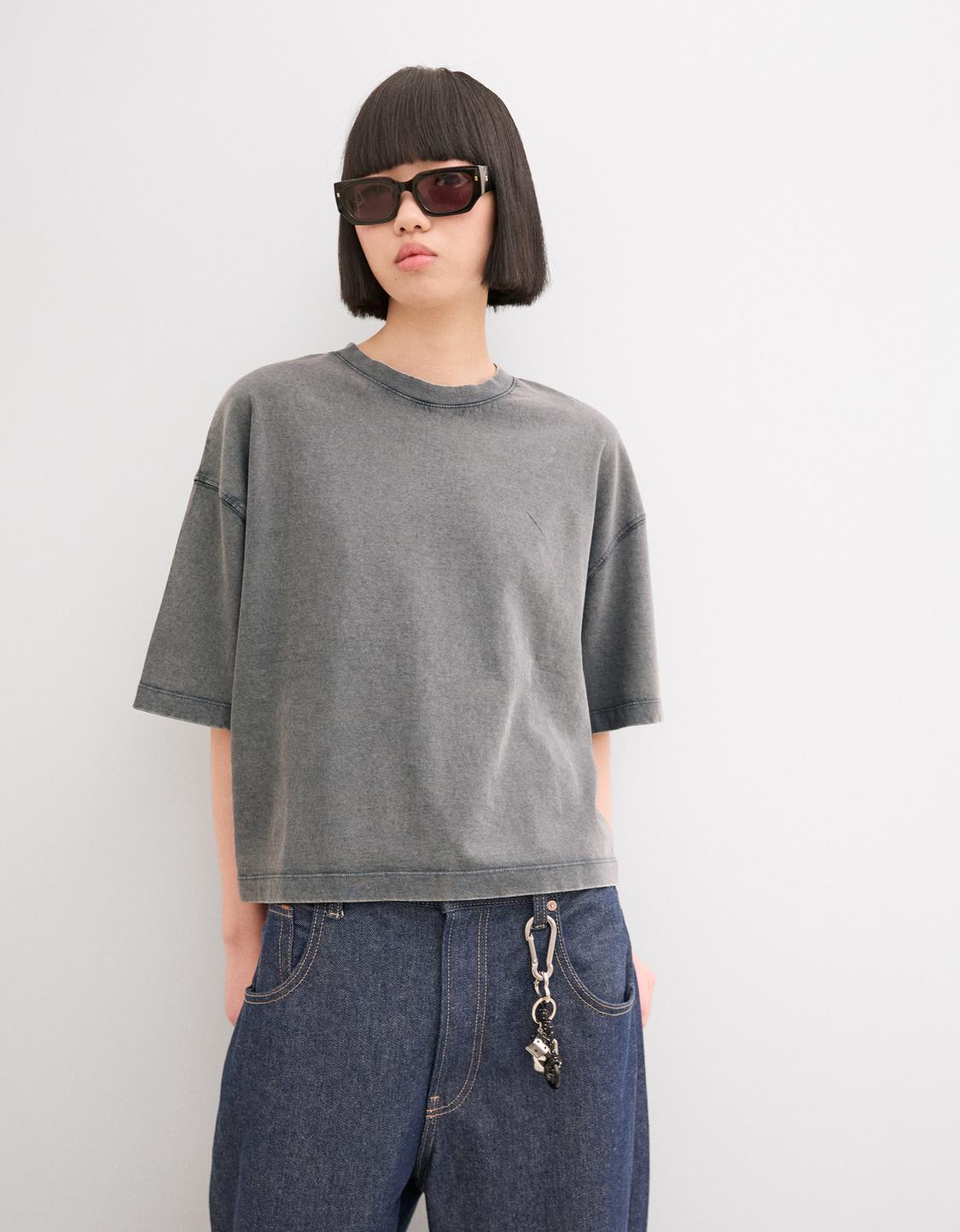 Heavy cotton boxy fit short sleeve T-shirt