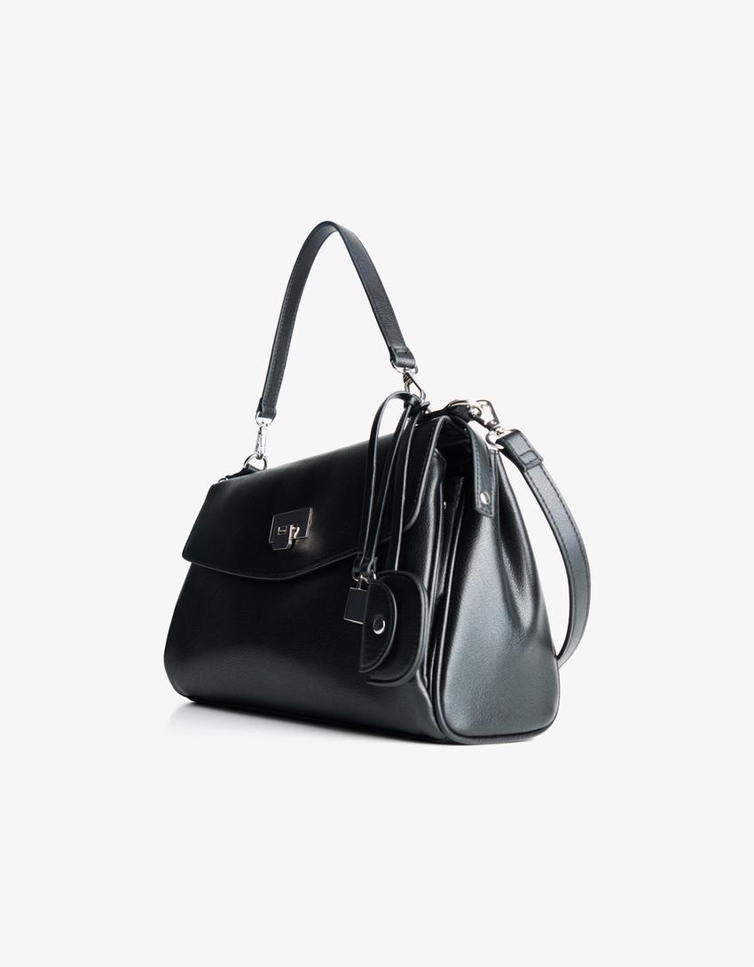 Bolso efecto piel-Negro