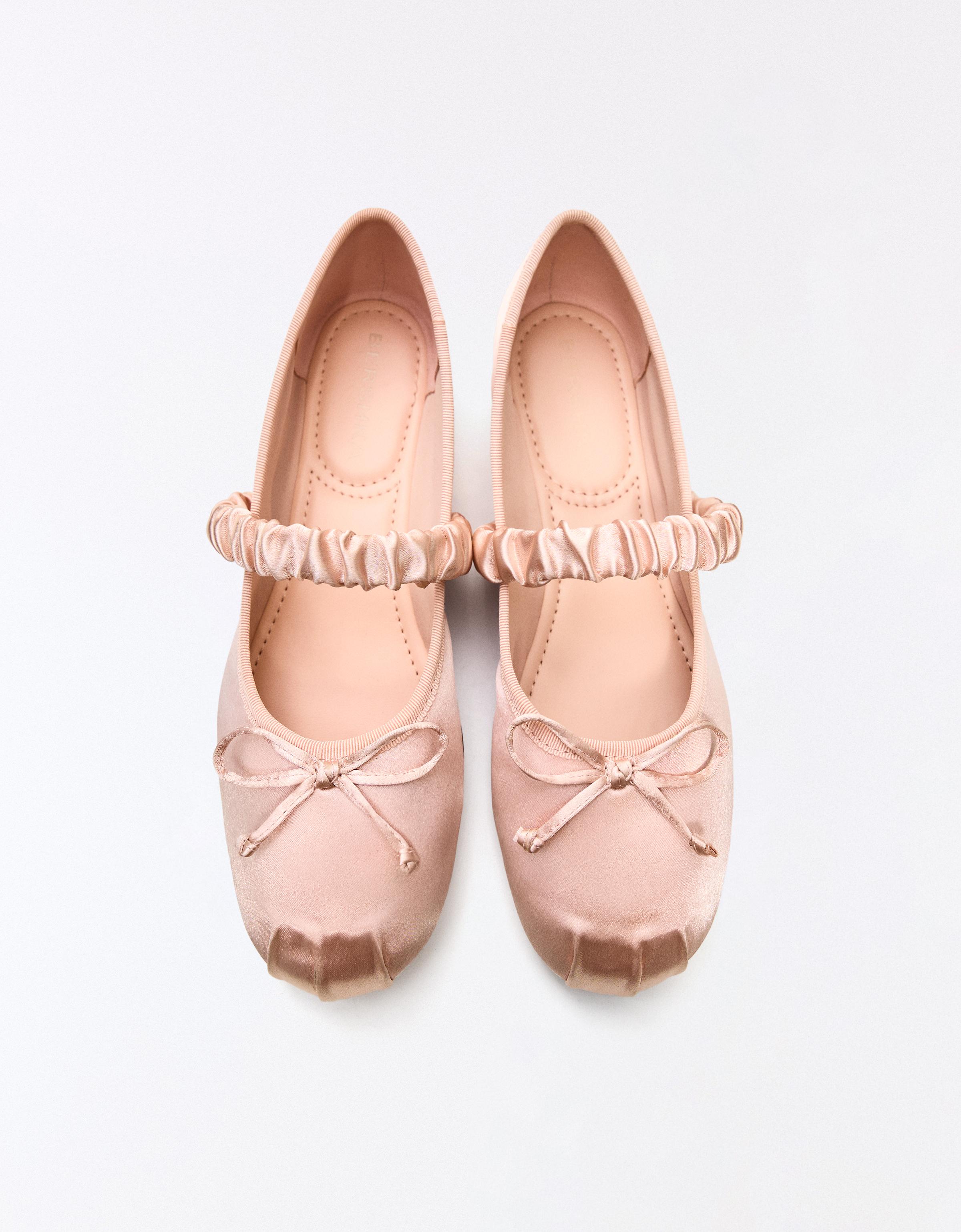 Sateen ballet flats — PINK