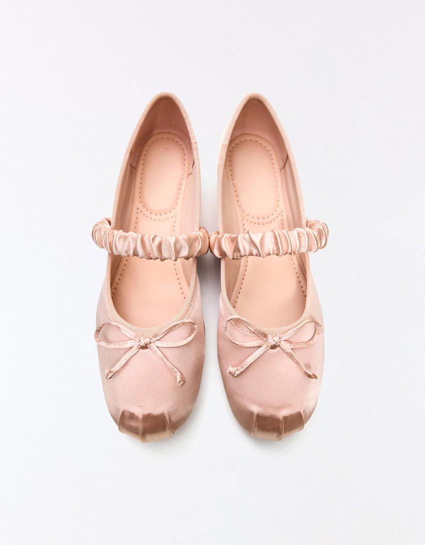 Ballerine in satin-Rosa