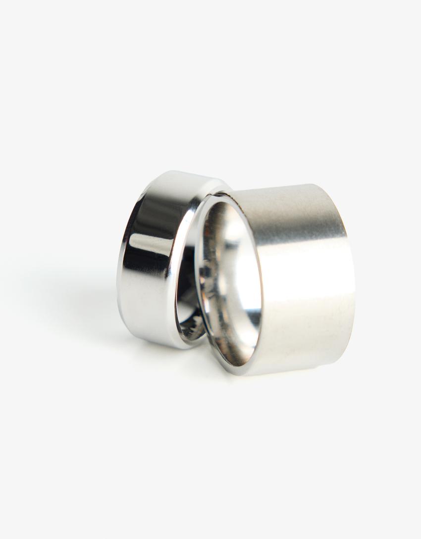 2-pack of rings-Silver