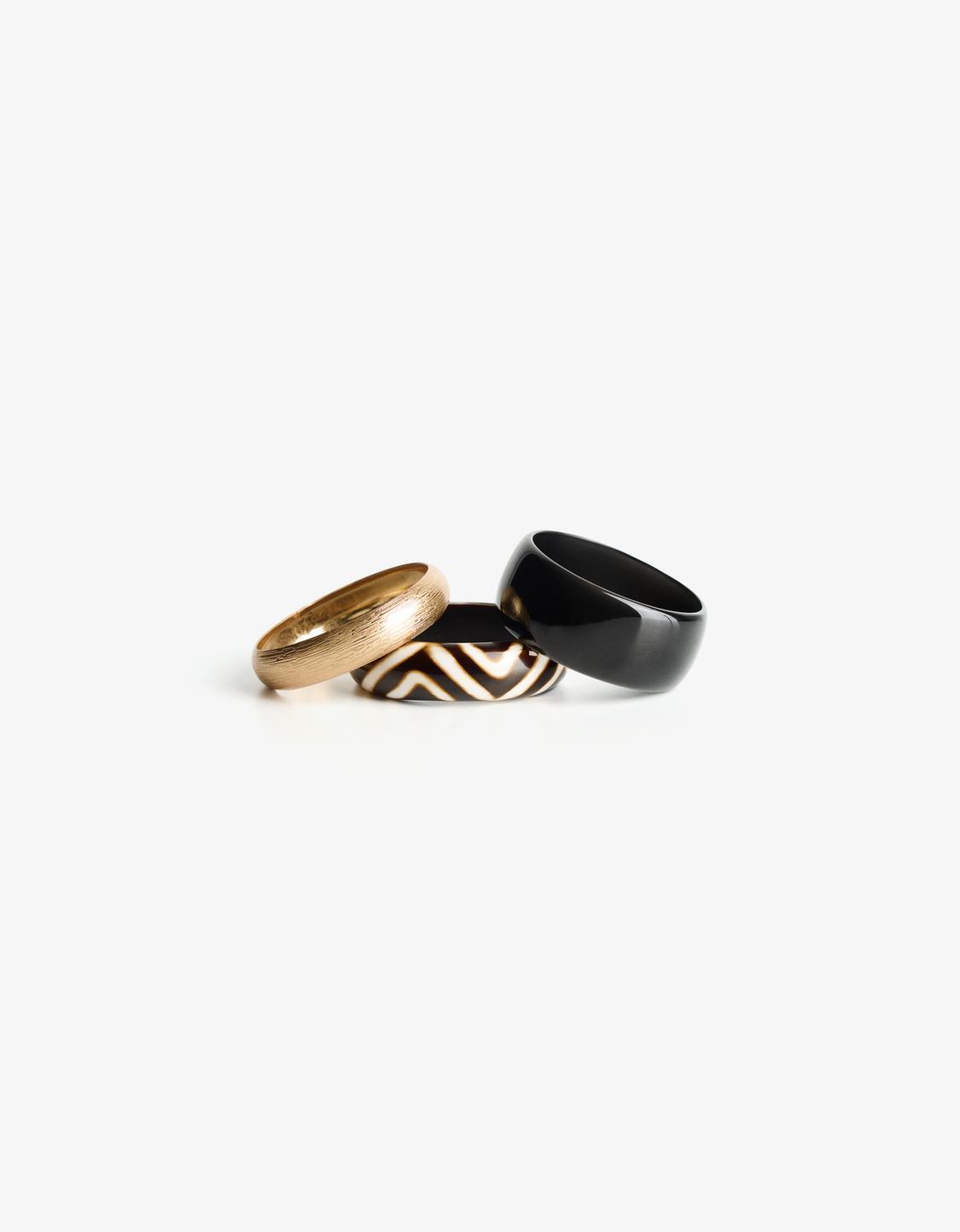 Pack of 3 resin-effect bracelets