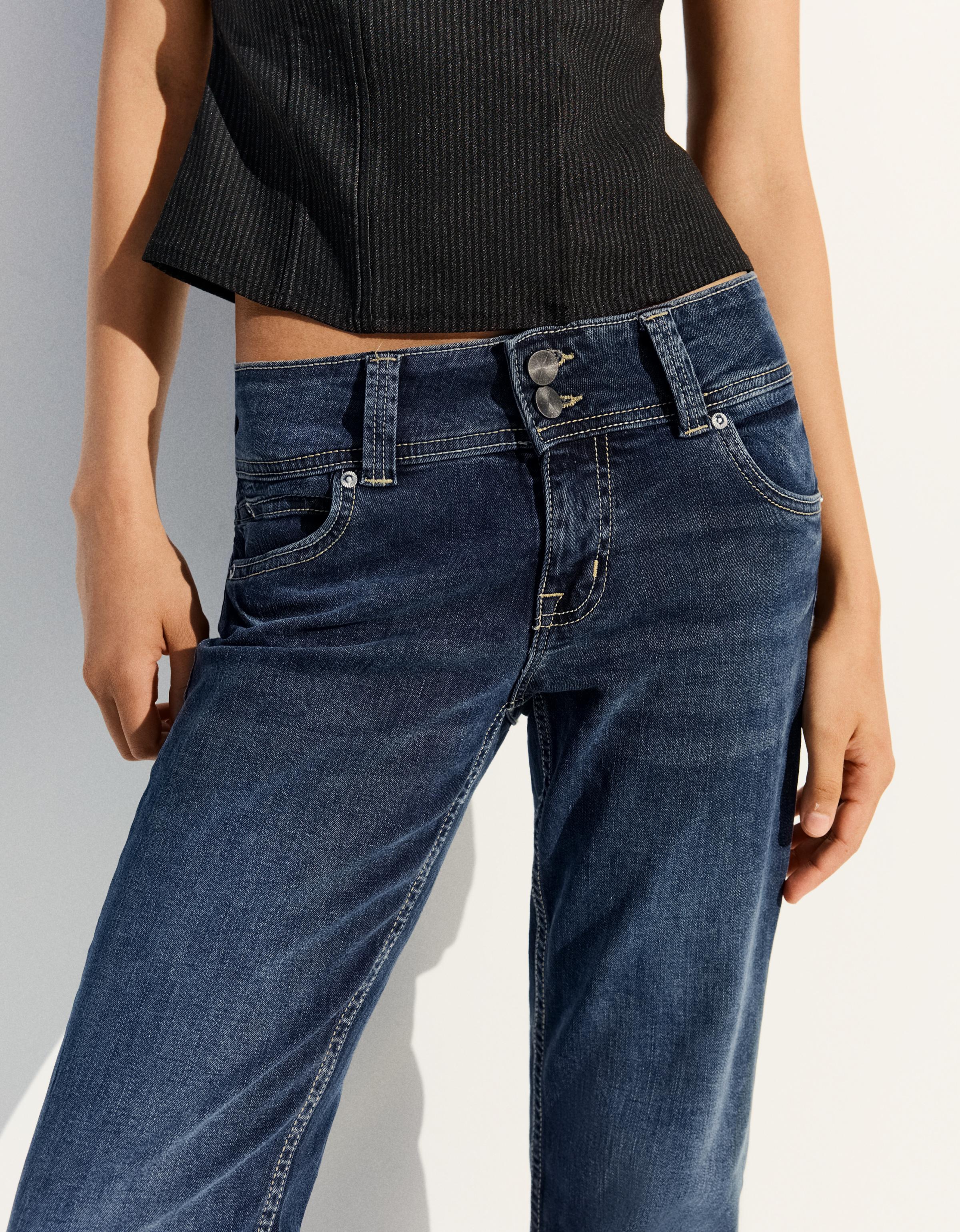 Low-rise boot-cut jeans — Navy
