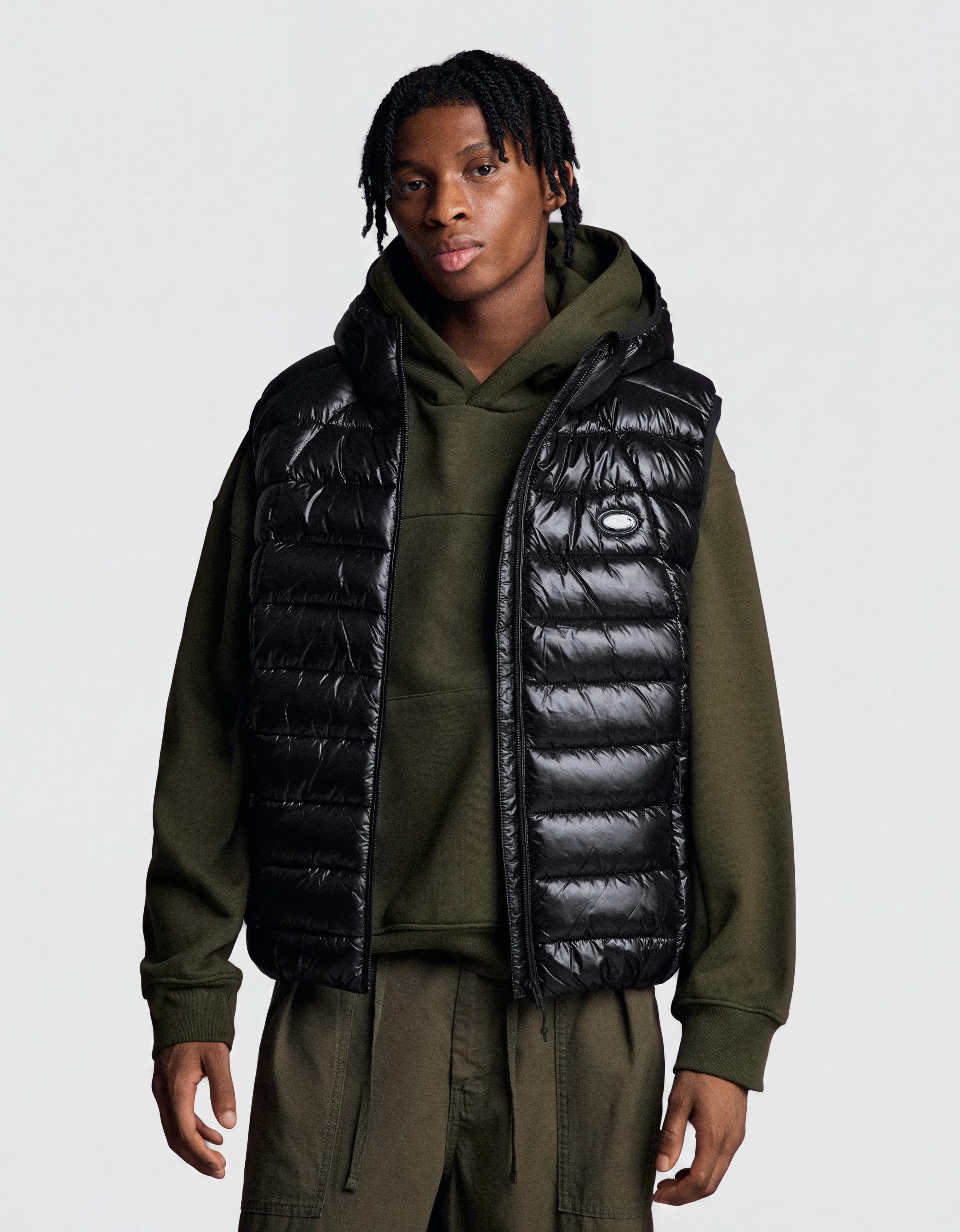 Ultralight quilted gilet — Black
