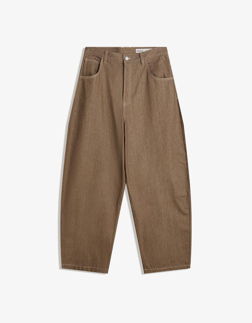 Super balloon jeans-Brown-5