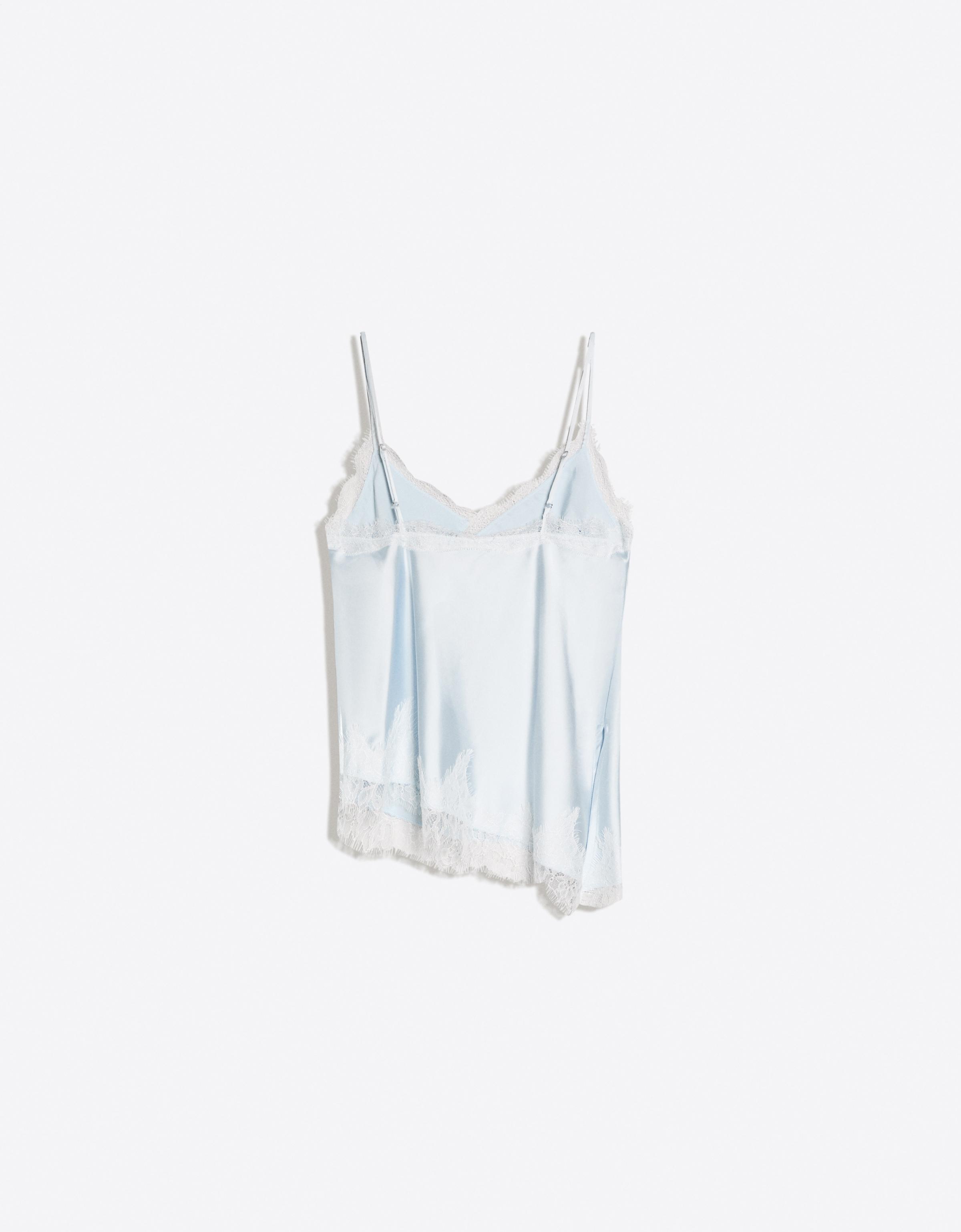 Satin asymmetric strappy top