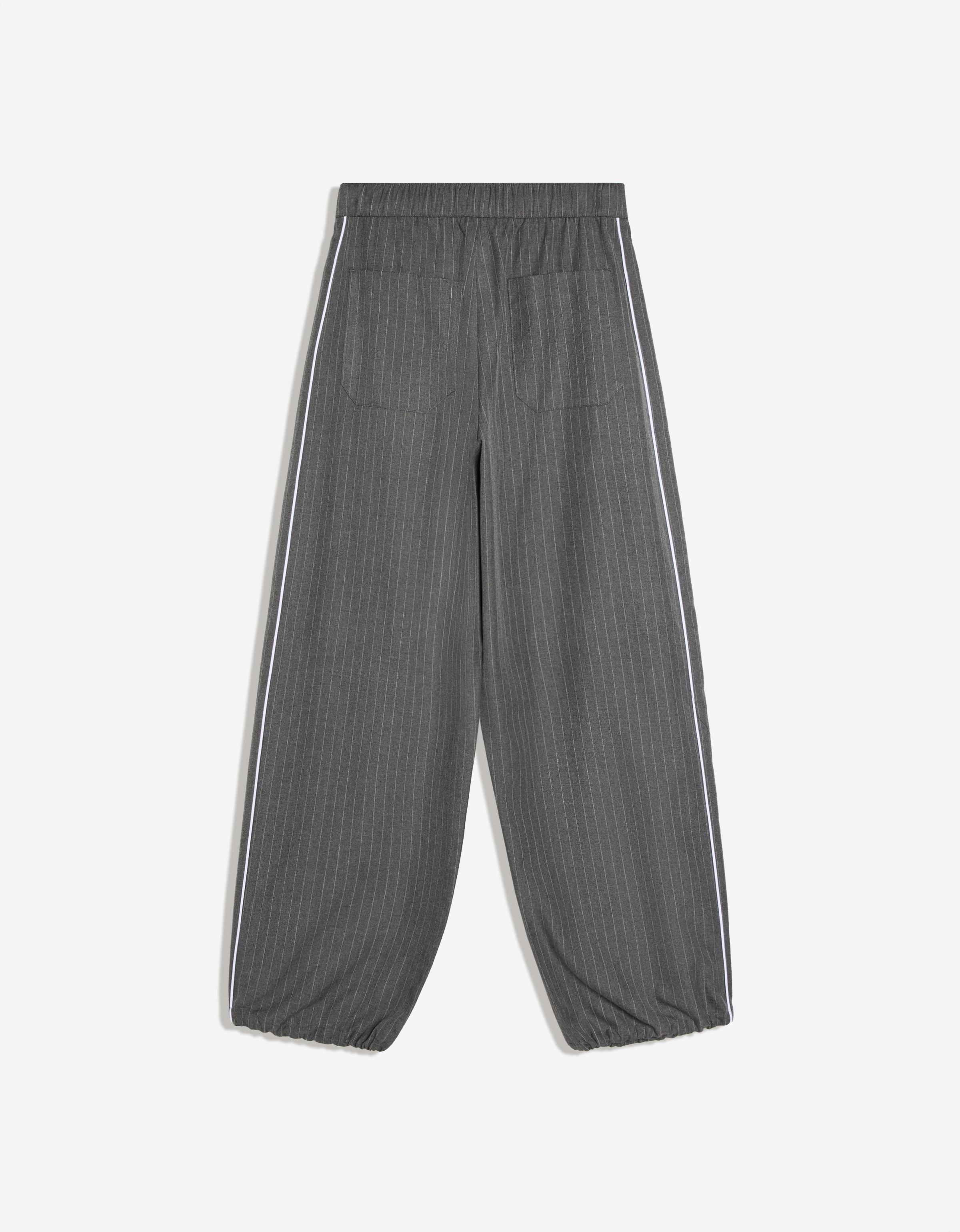 Pinstripe joggers — Mixed gray