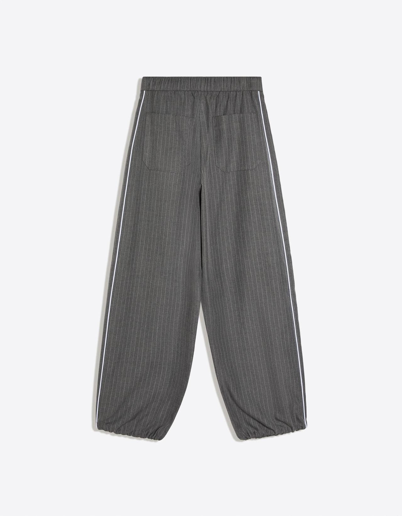 Pinstripe joggers — Mixed gray