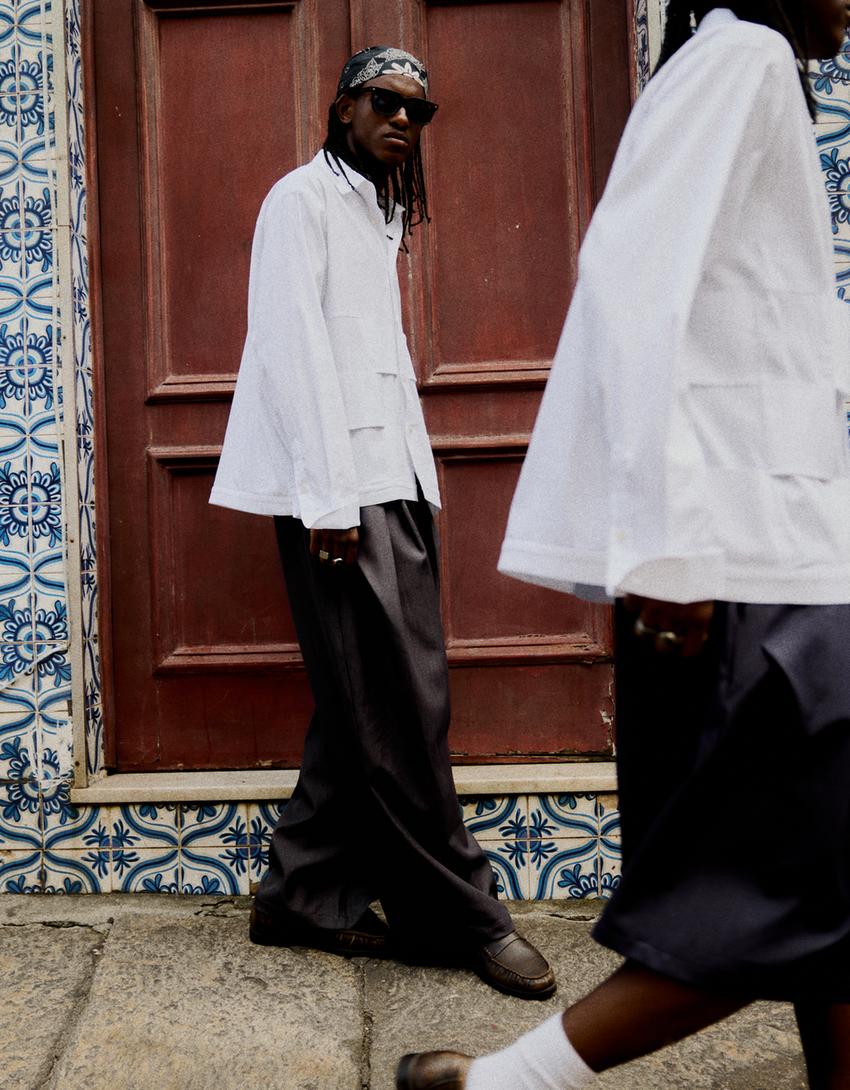 Vrlo vrećaste hlače-Tamnosiva