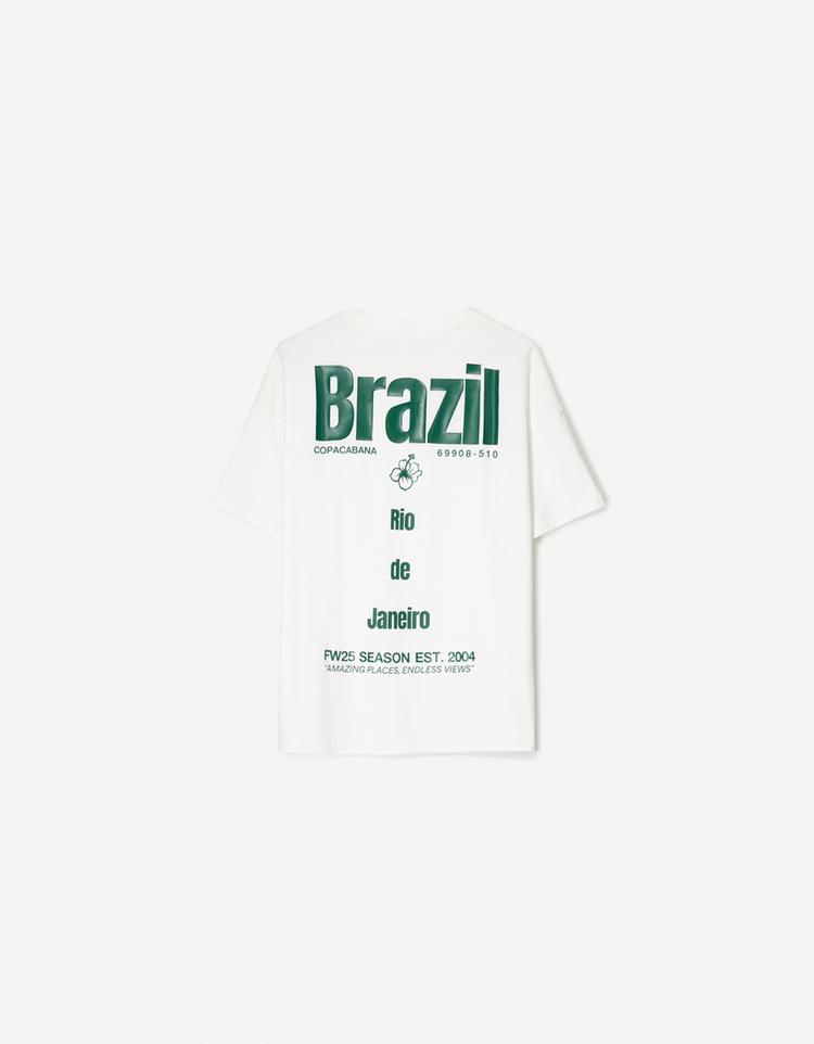 Desenli kısa kollu t-shirt
