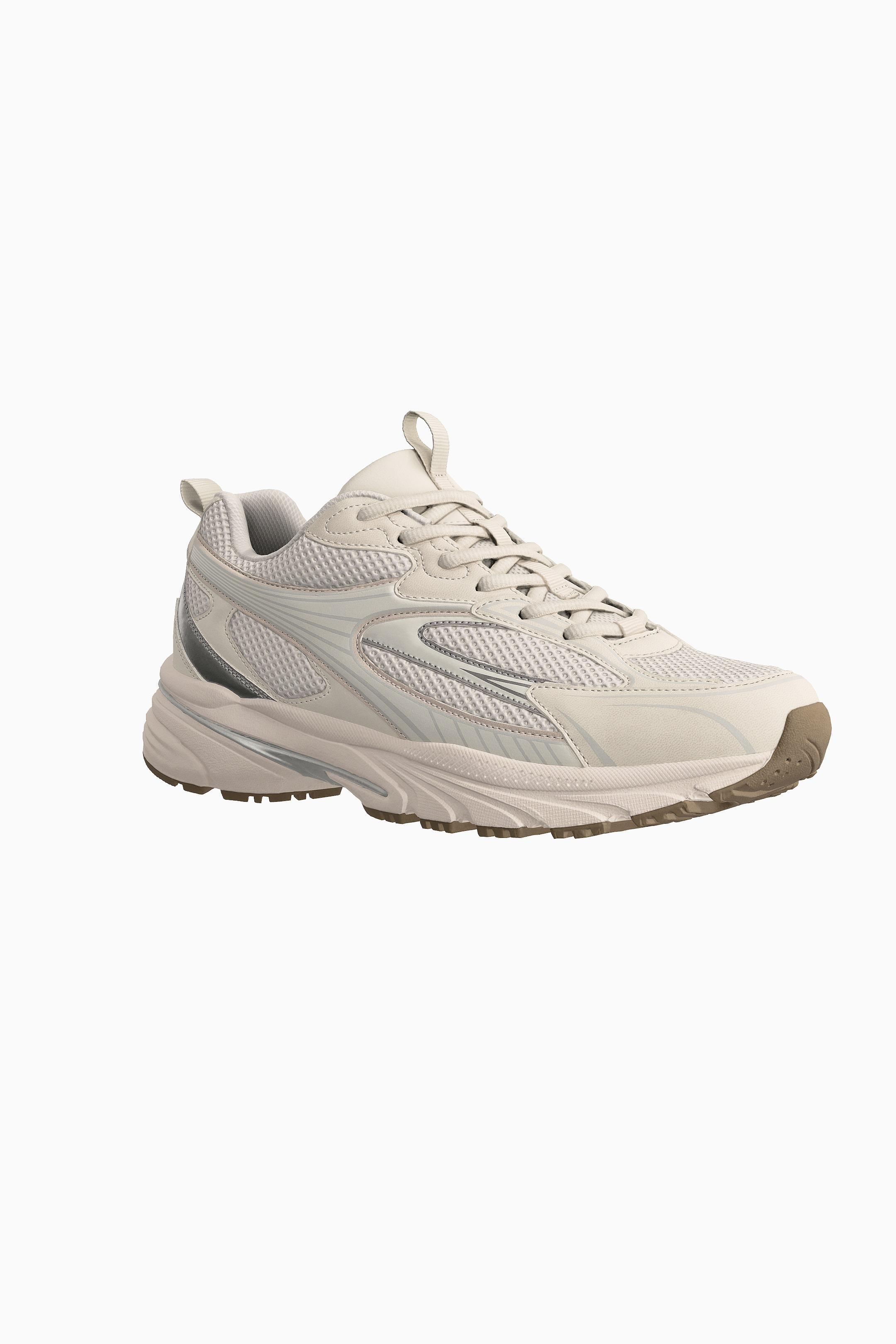 Sneakers a pannelli multipli-Bianco-5