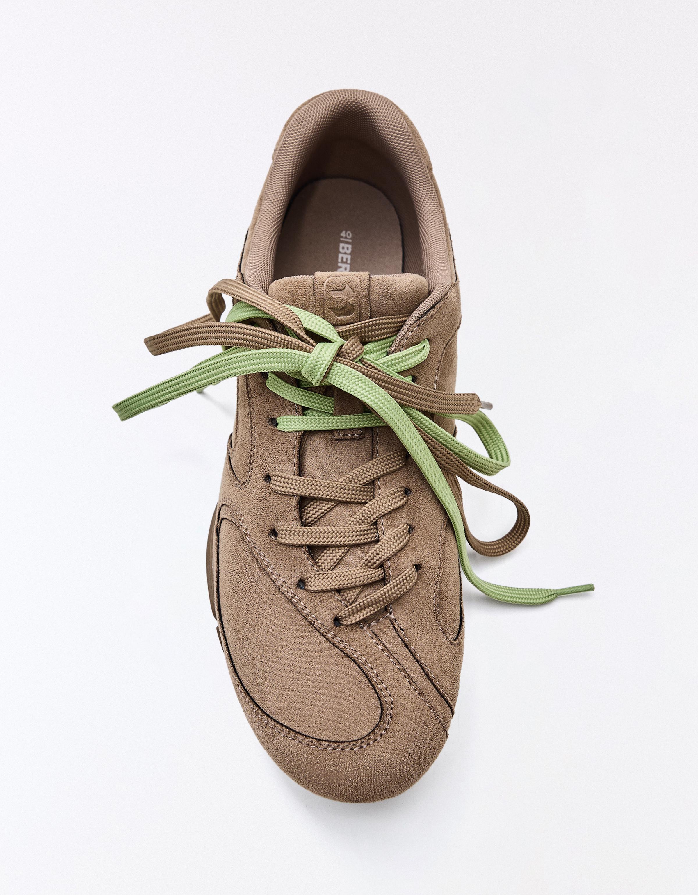 Flat sole trainers — TAUPE
