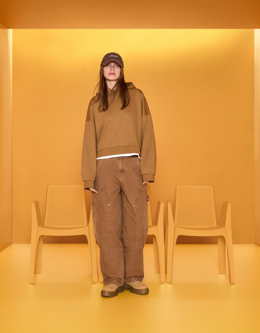 Sweat molleton capuche-Whisky-3