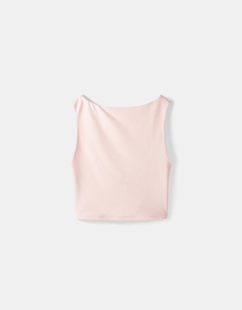 Top sans manches dos nu-Rose-4