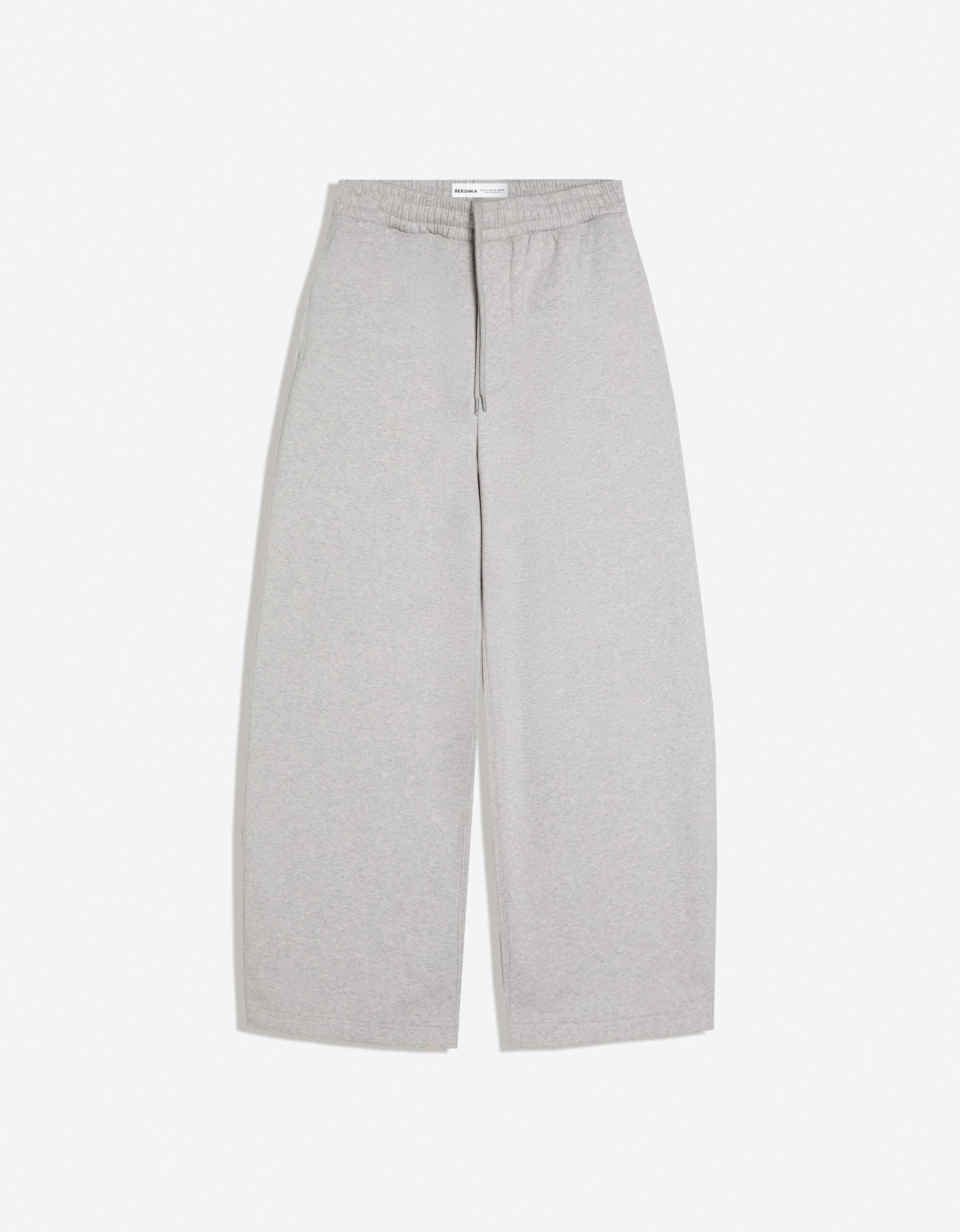 Napped balloon trousers — Grey