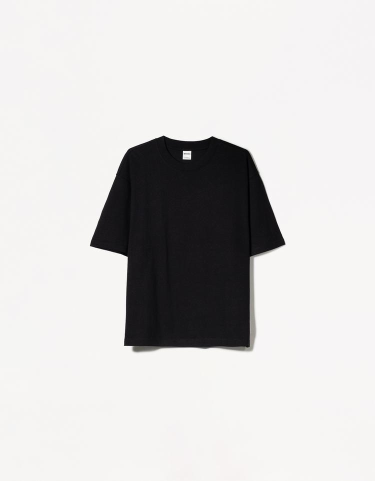 Oversized short-sleeved cotton T-shirt