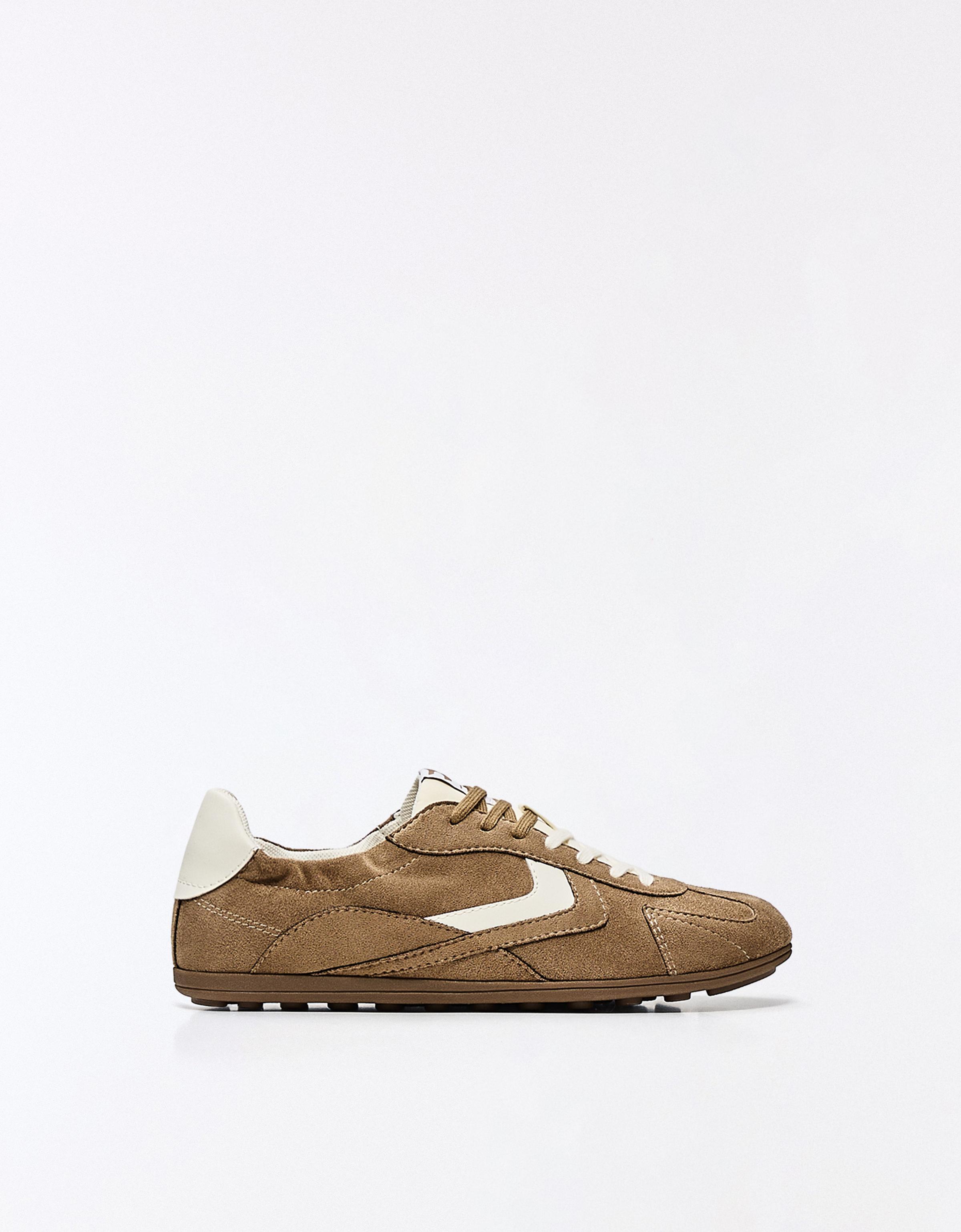 RETRO SLIM SOLE TRAINERS — SAND