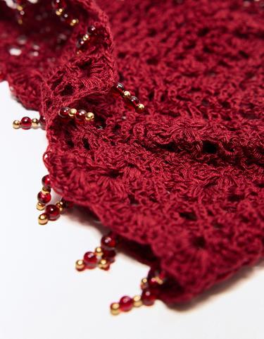 Beaded knit pillbox hat — Maroon 3