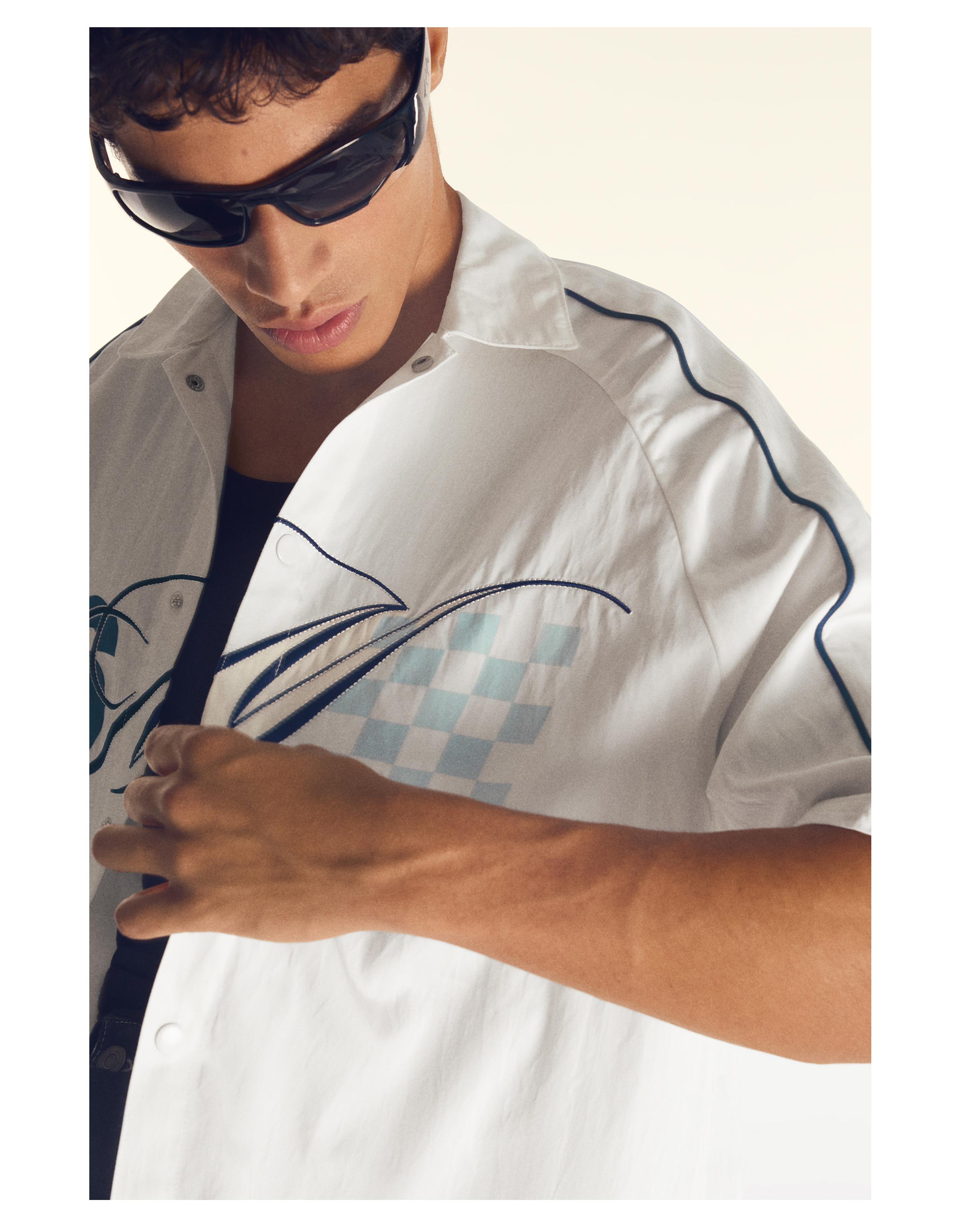 Short sleeve racing shirt — White