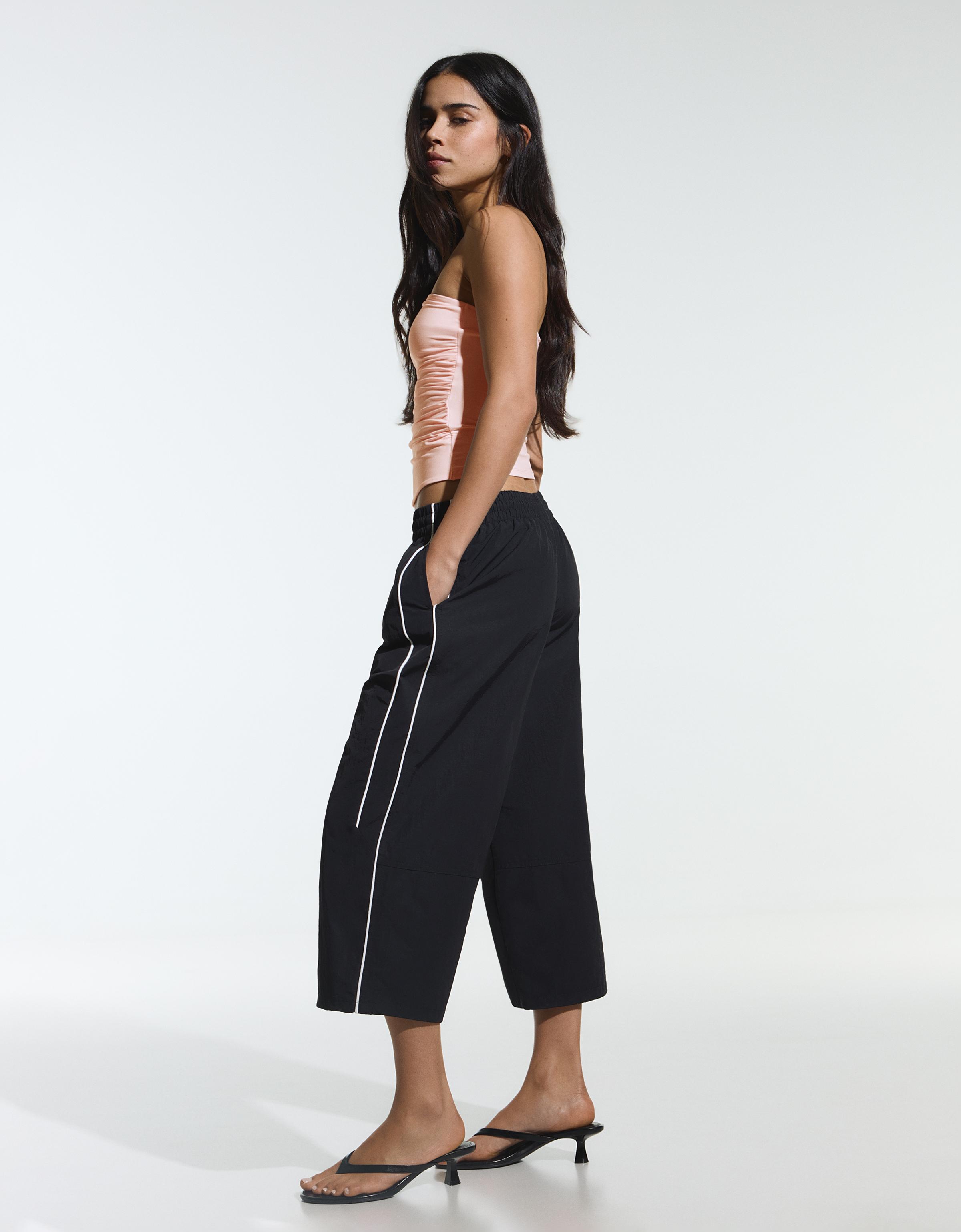 Ruched bandeau top — Pink