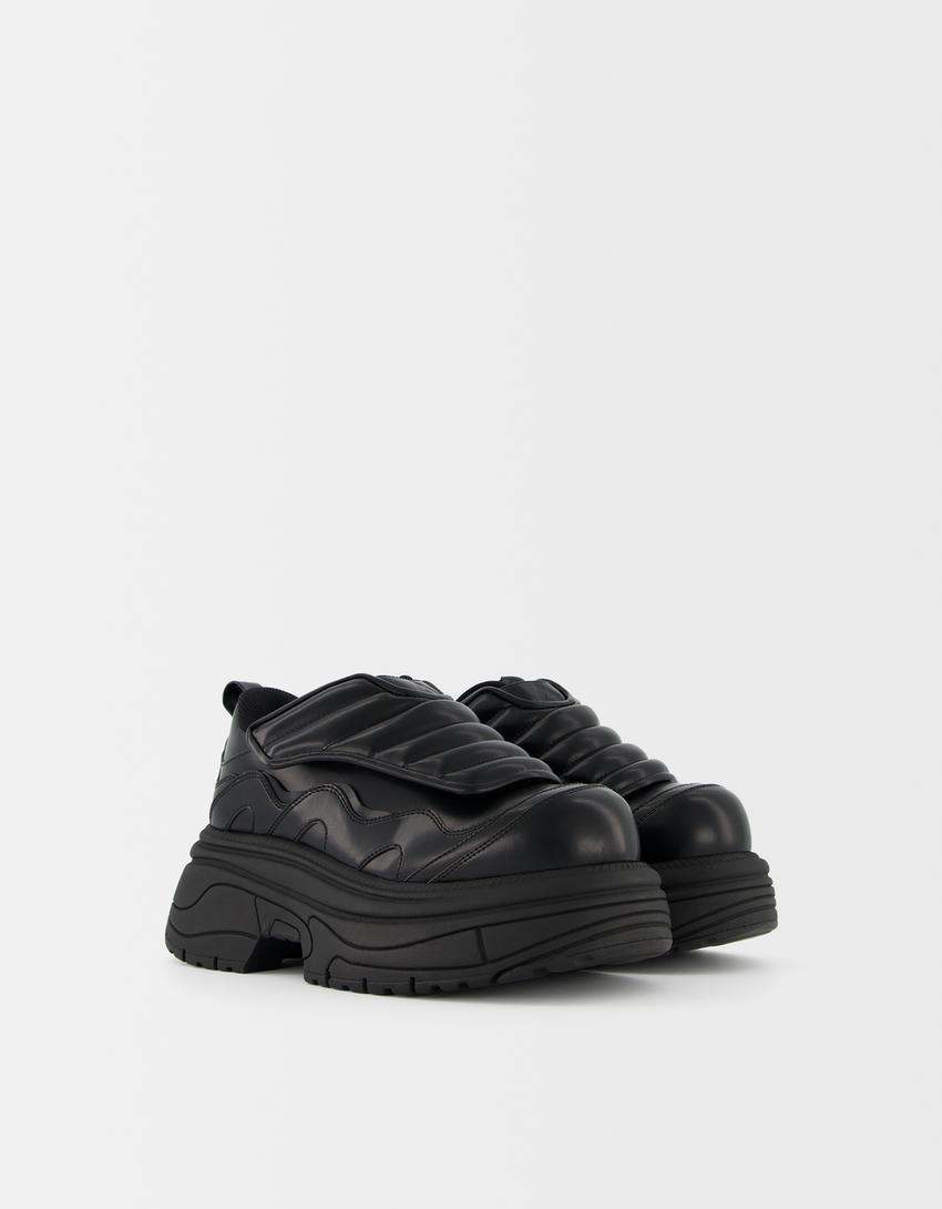 Monochrome platform trainers - Men | Bershka