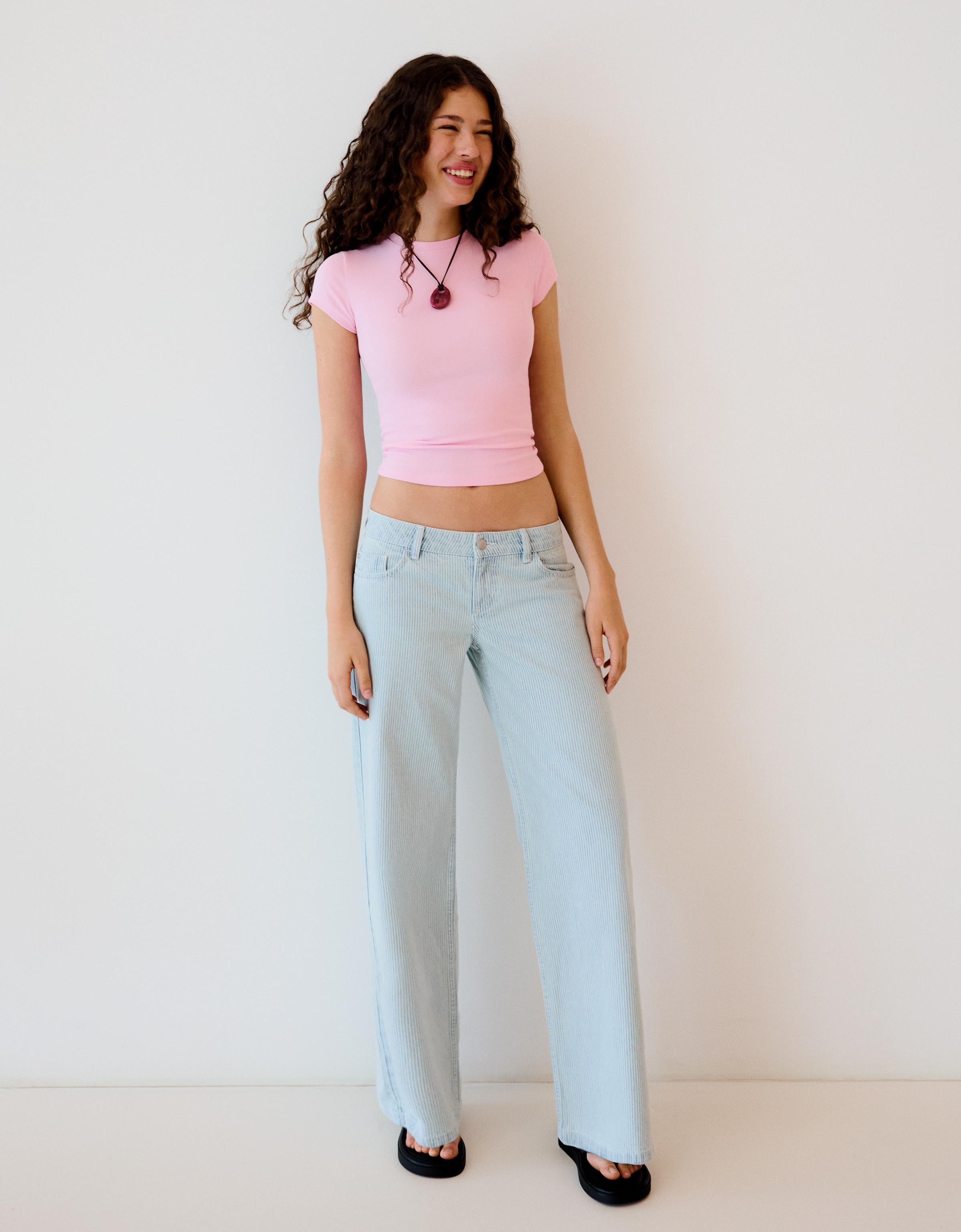 Short sleeve round neck T-shirt — Pink