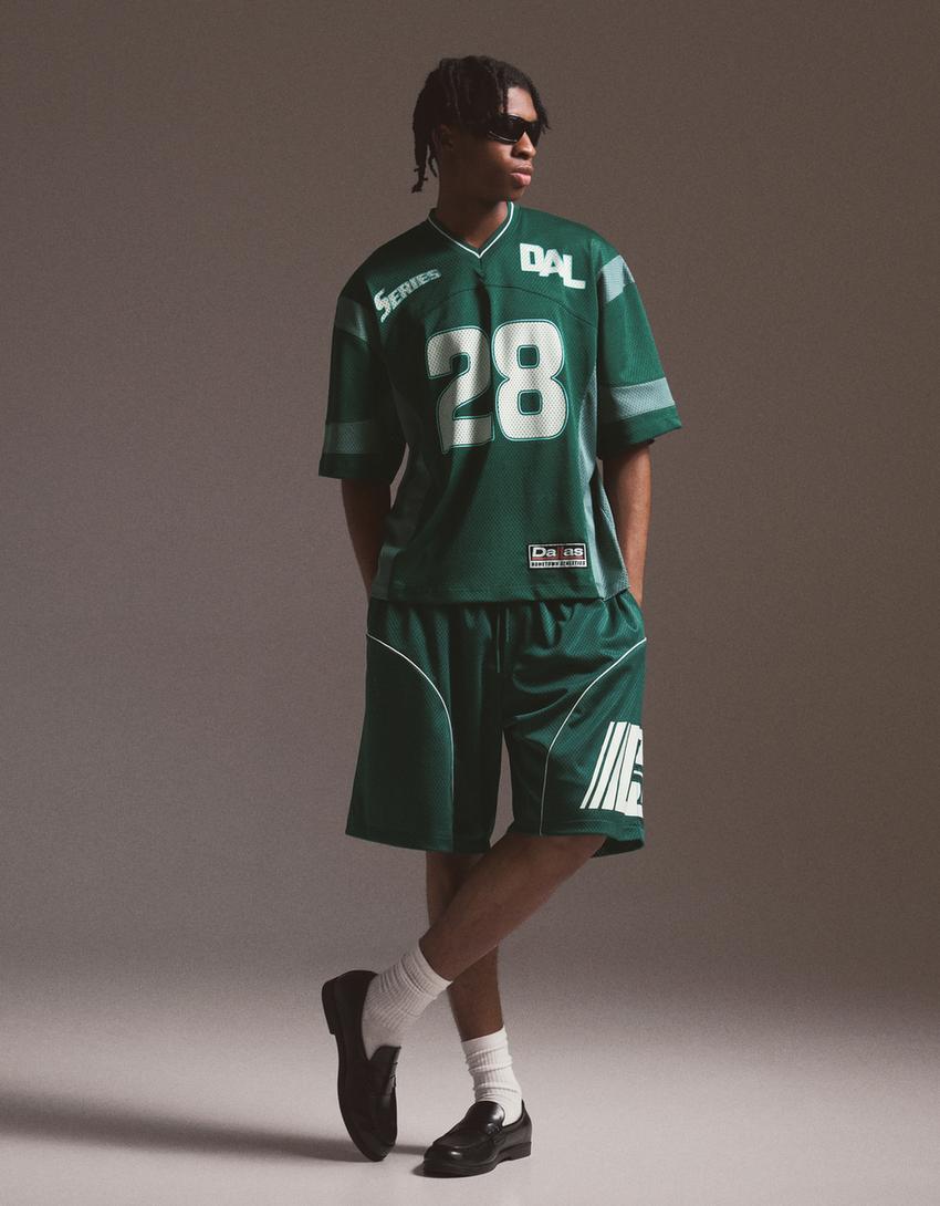 Short sleeve mesh T-shirt-Green