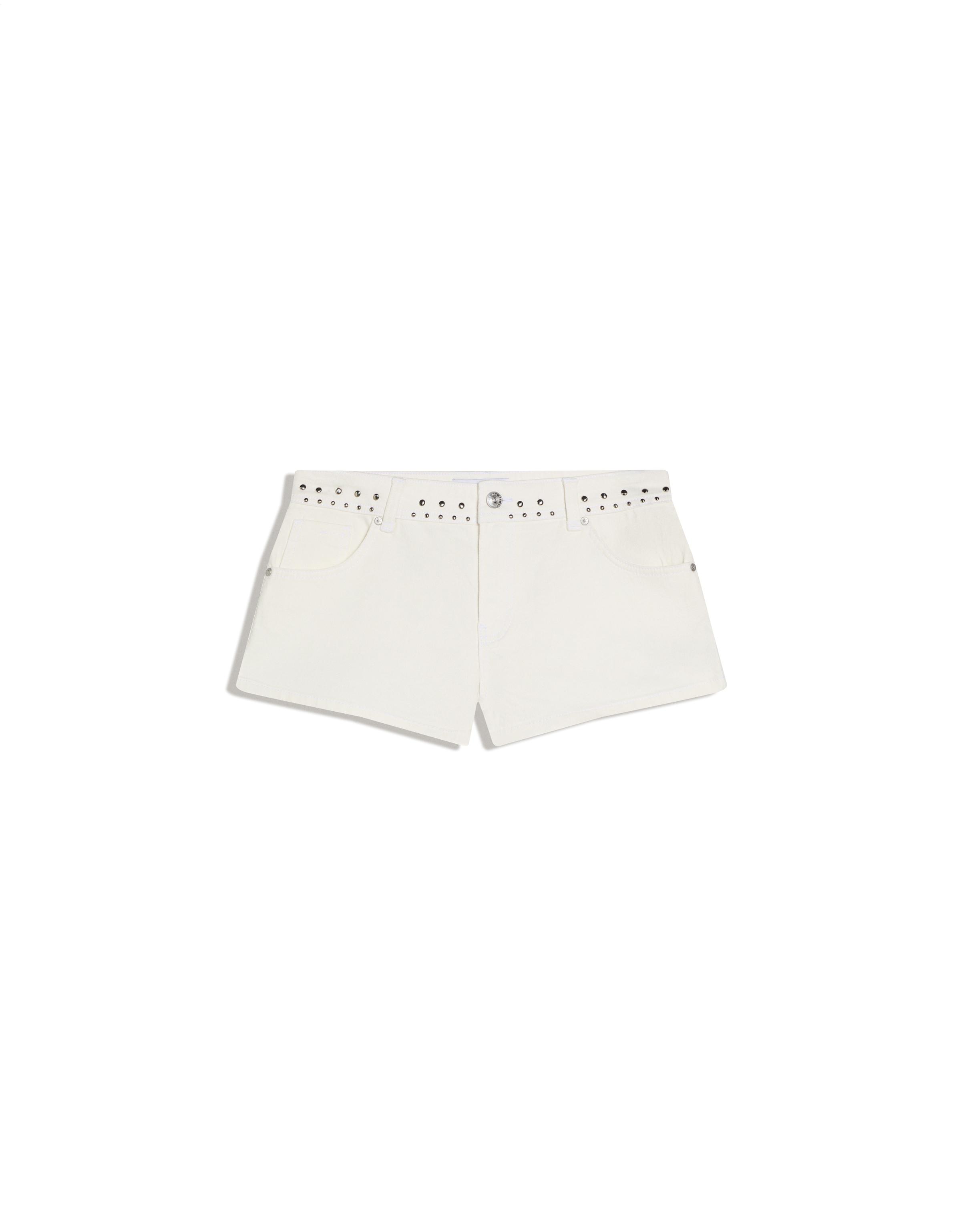 Studded twill shorts