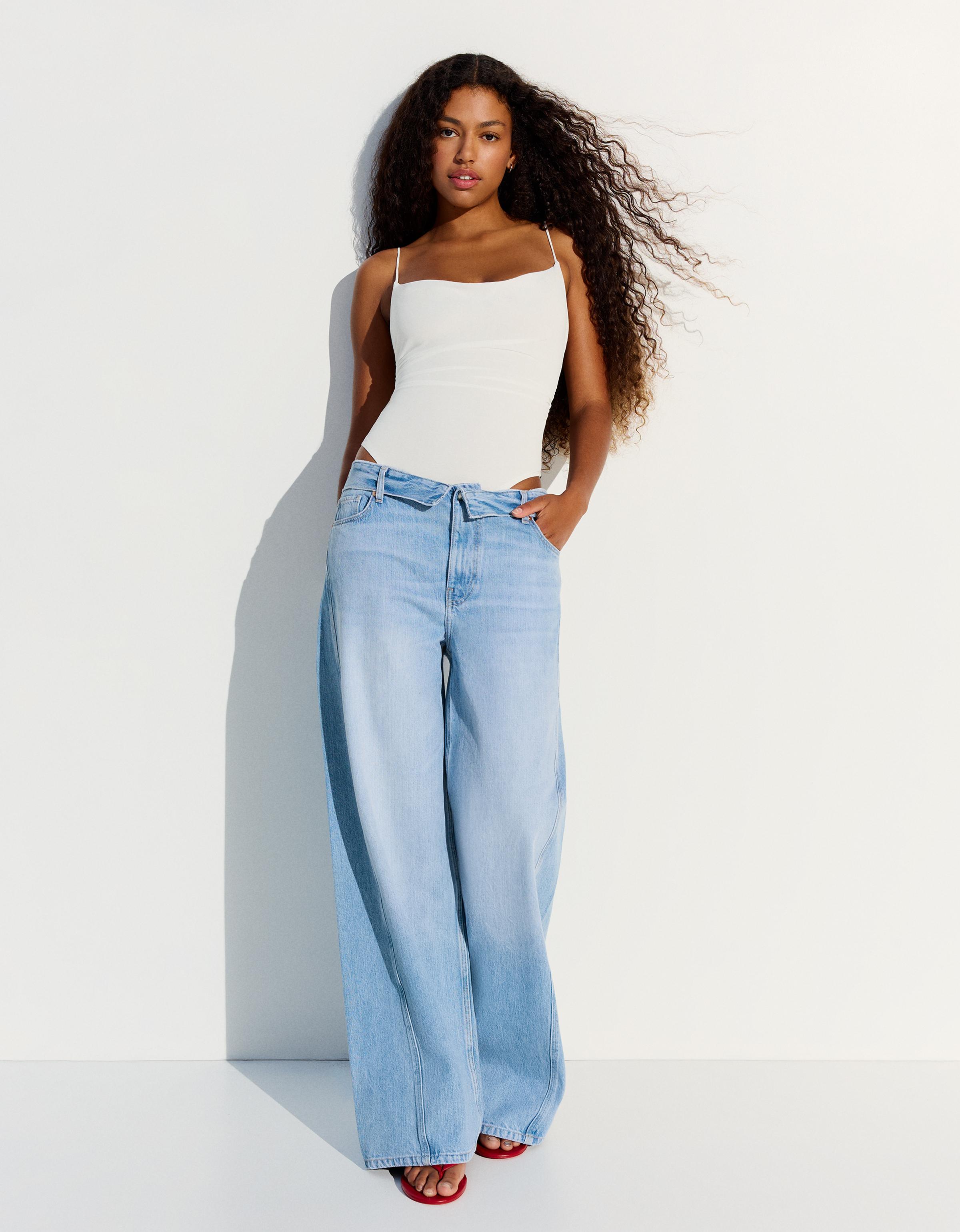 Draped strap body — Cream