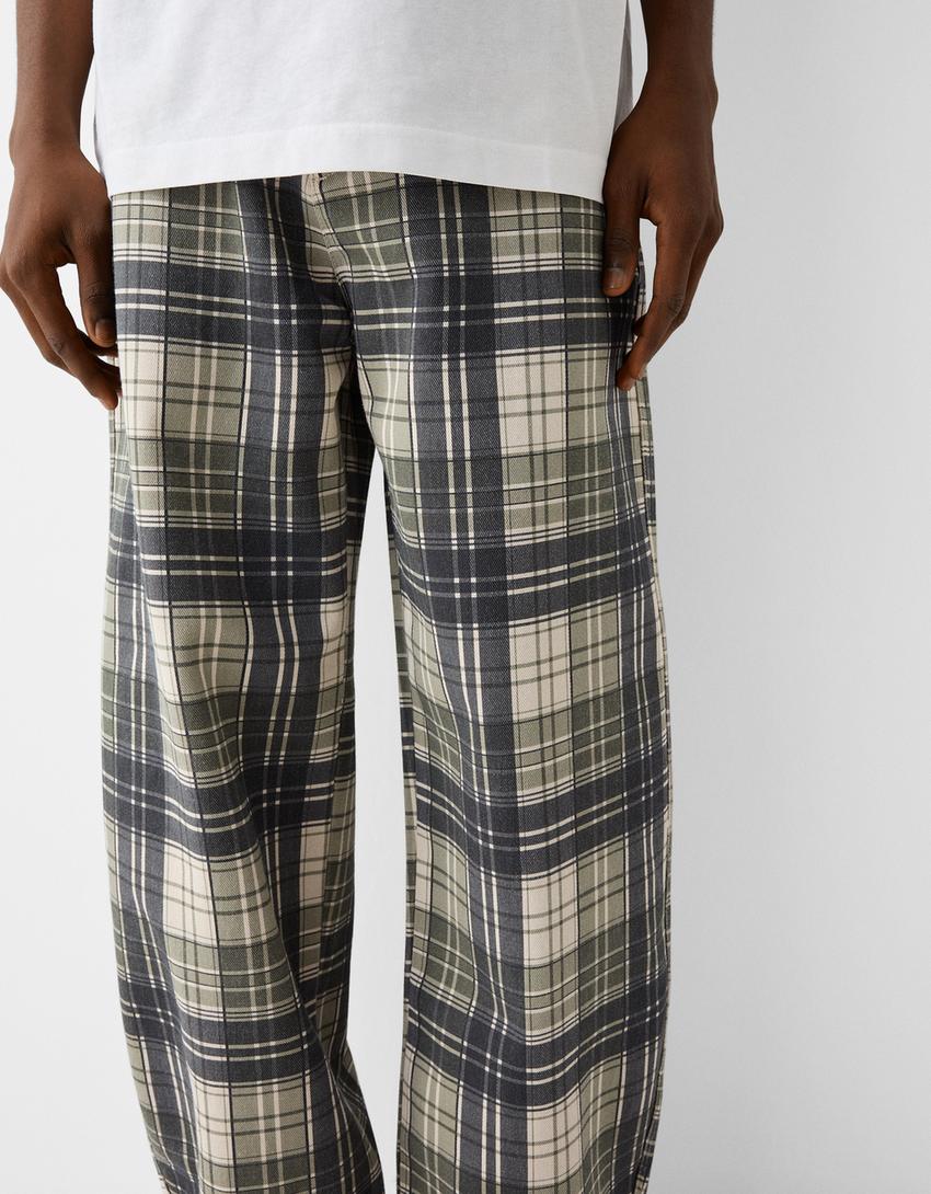 Calças balloon quadrados-Caqui-4