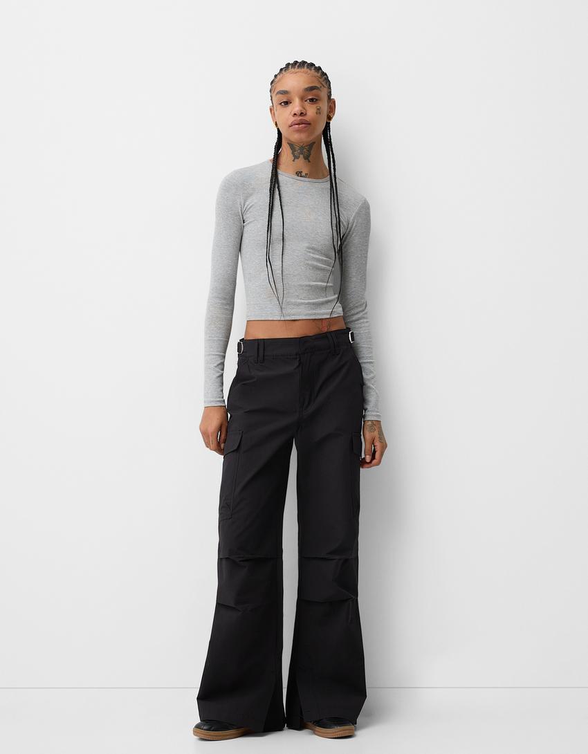 Vaqueros Bershka Leggins Mujer Bershka Pantalones Negro Bershka