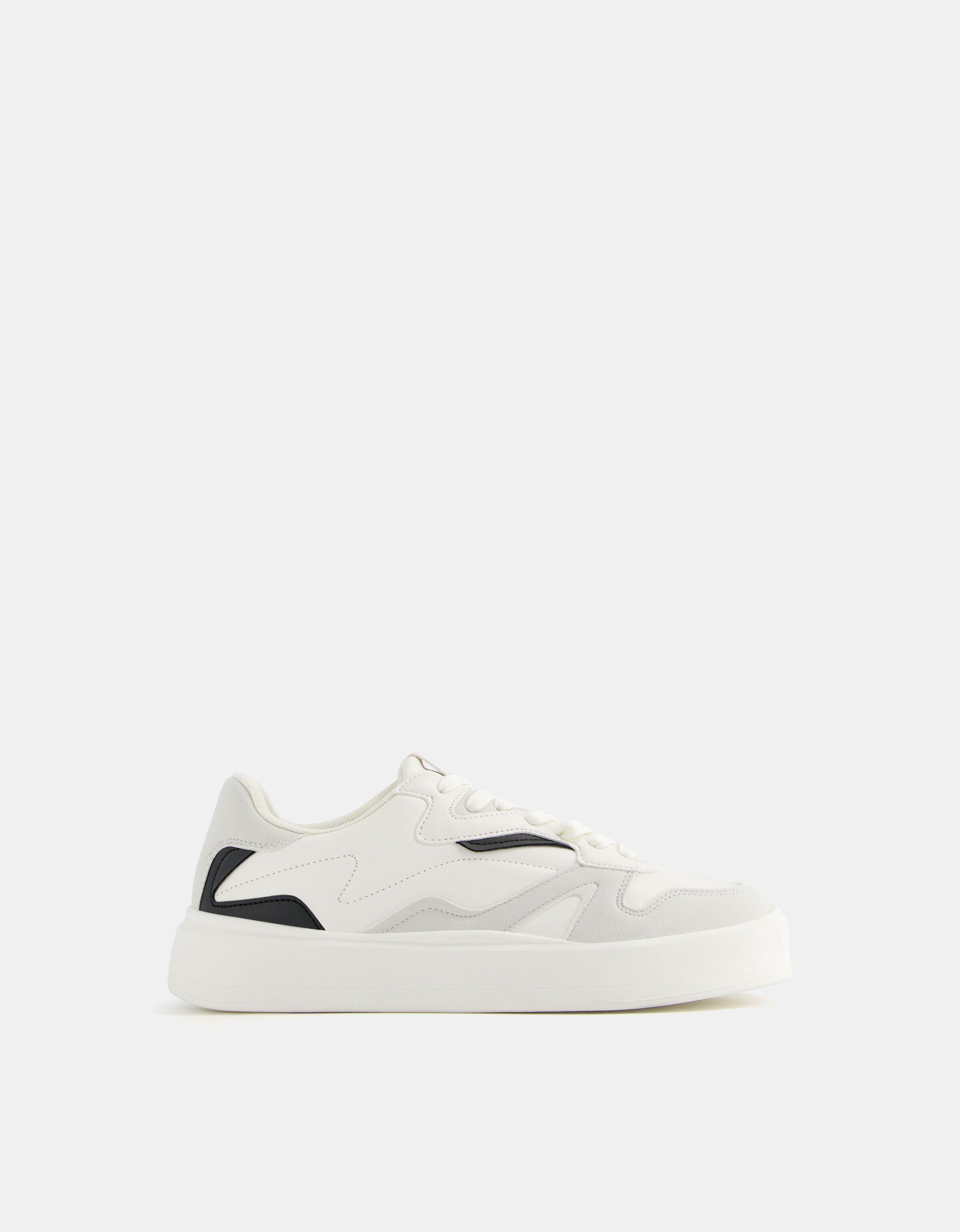Bershka Kombinierte Sneaker Herren 46 Weiss