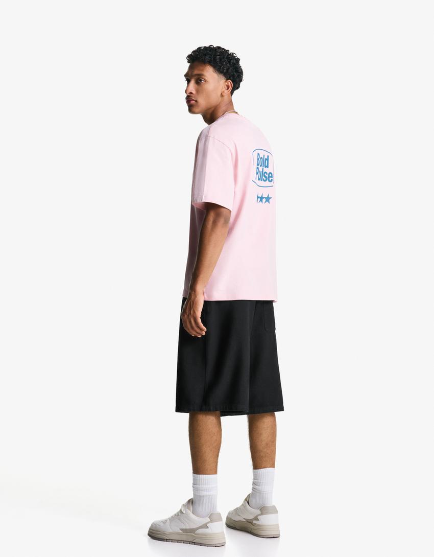 Bermuda skater jogger rústica-Negro