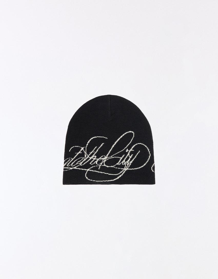Knitted beanie-Black