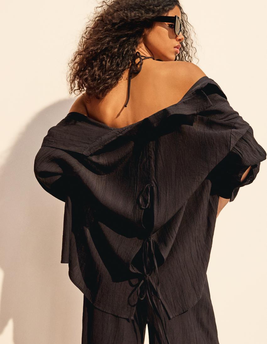 Shirt and wide-leg trousers set-Shirt and wide-leg trousers set