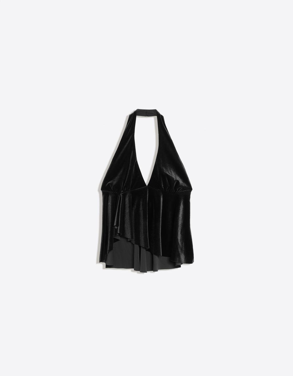 Velvet halter top