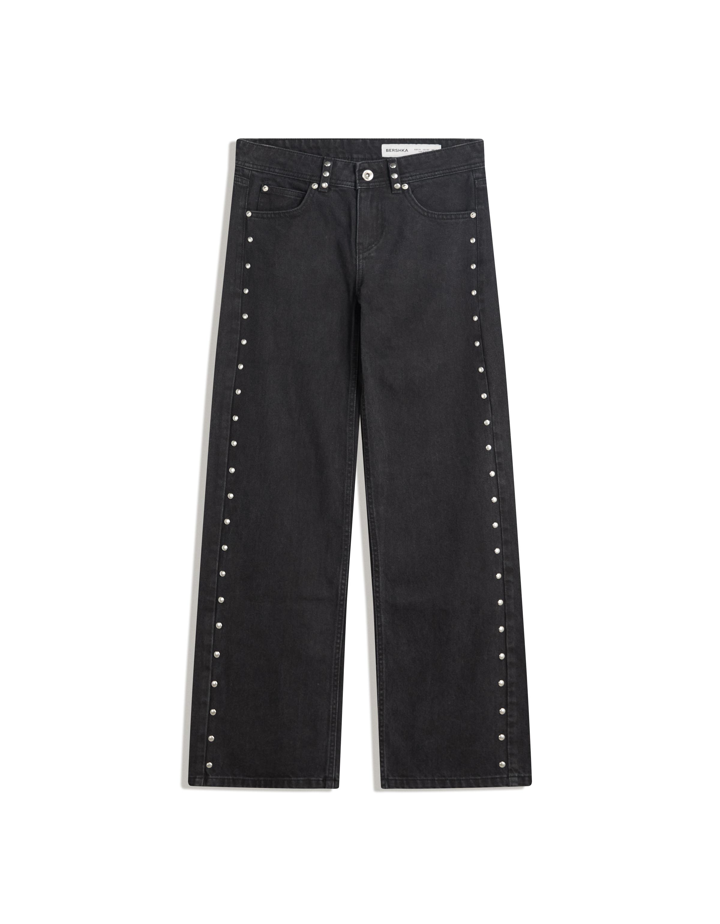 Yıldız zımba detaylı baggy fit jean - Görsel 8