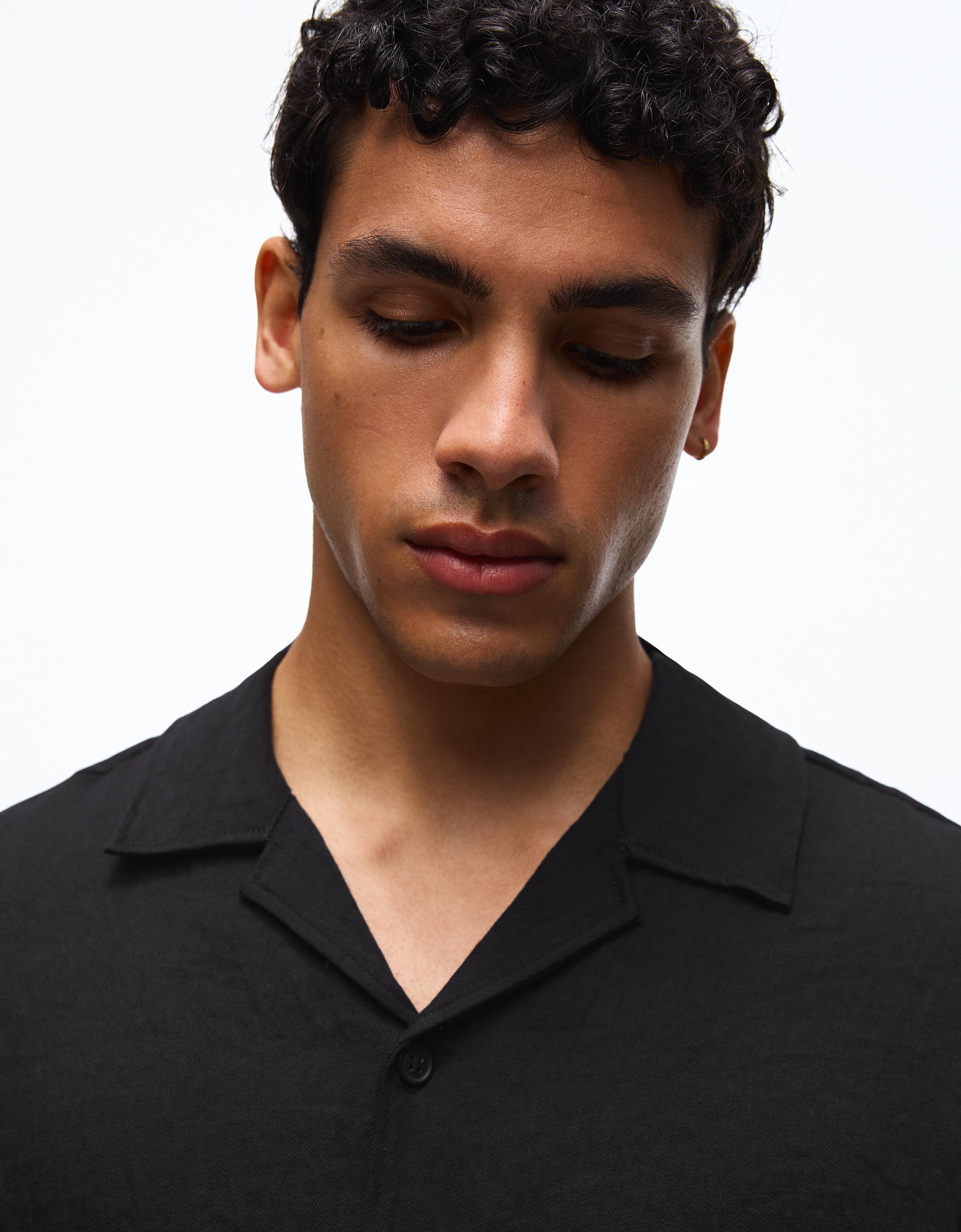 Rustic short sleeve shirt — Black