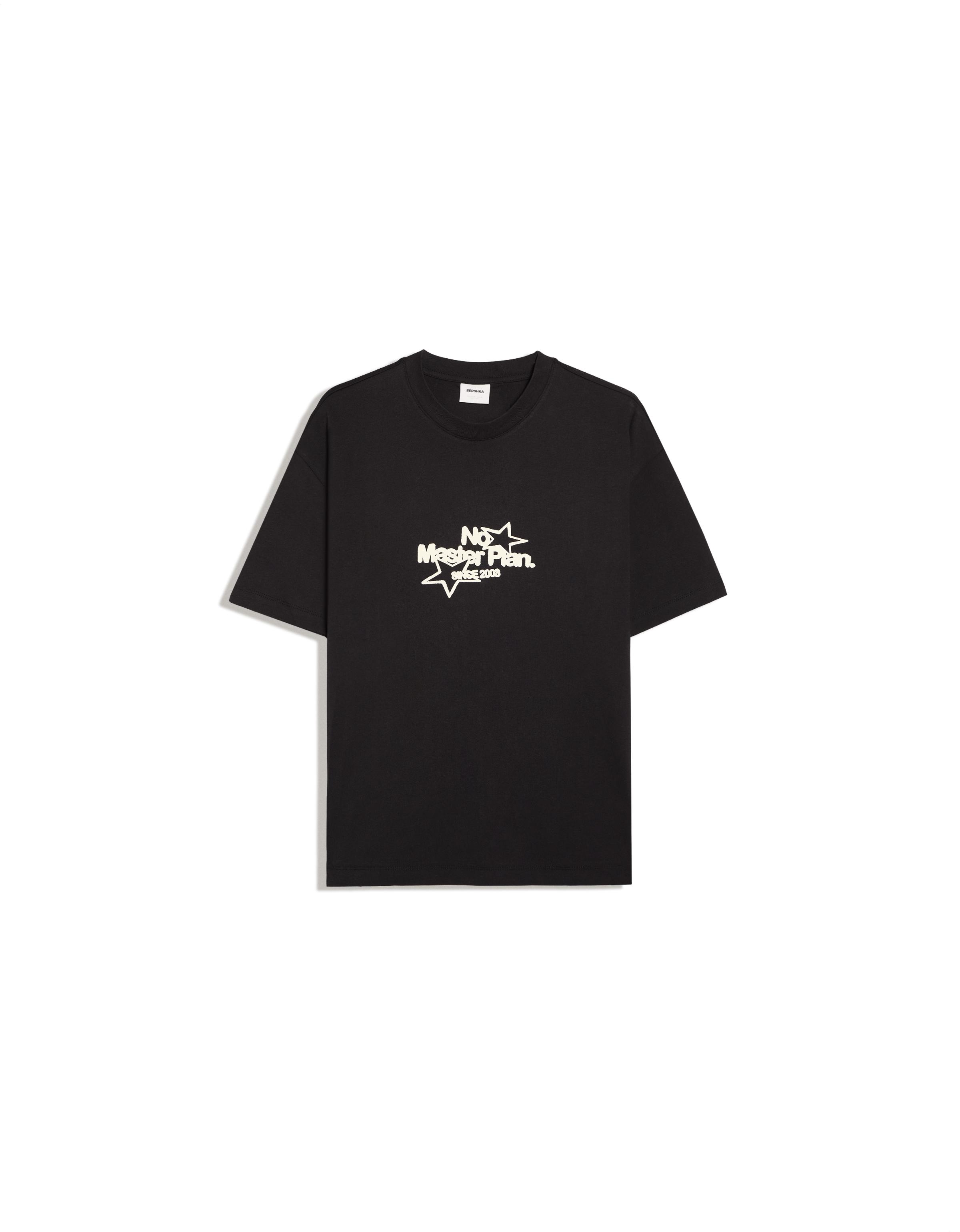 Boxy print T-shirt — Black