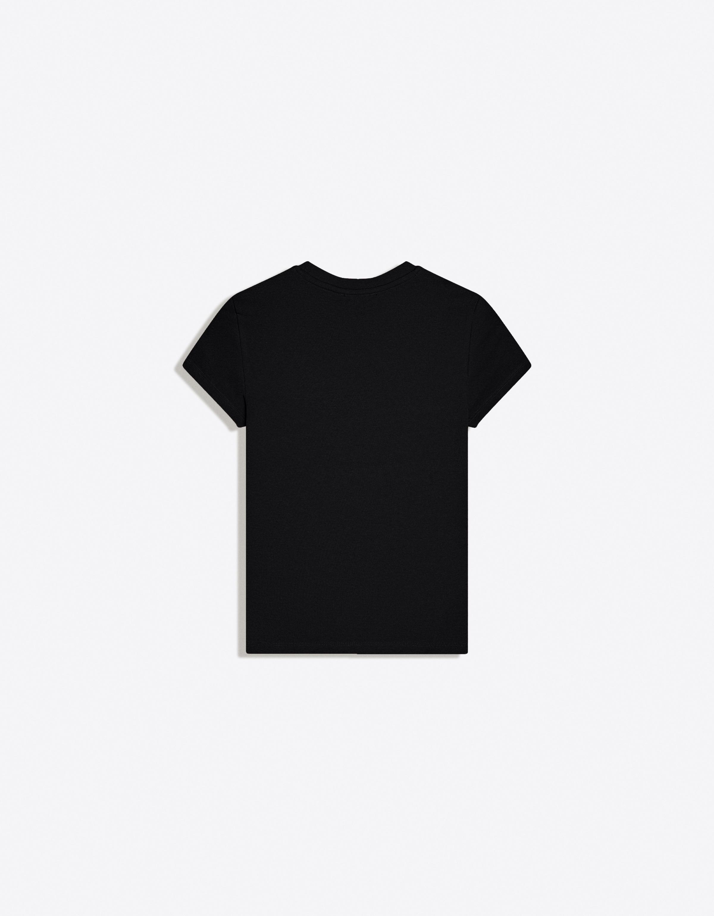 Short sleeve round neck T-shirt — Black
