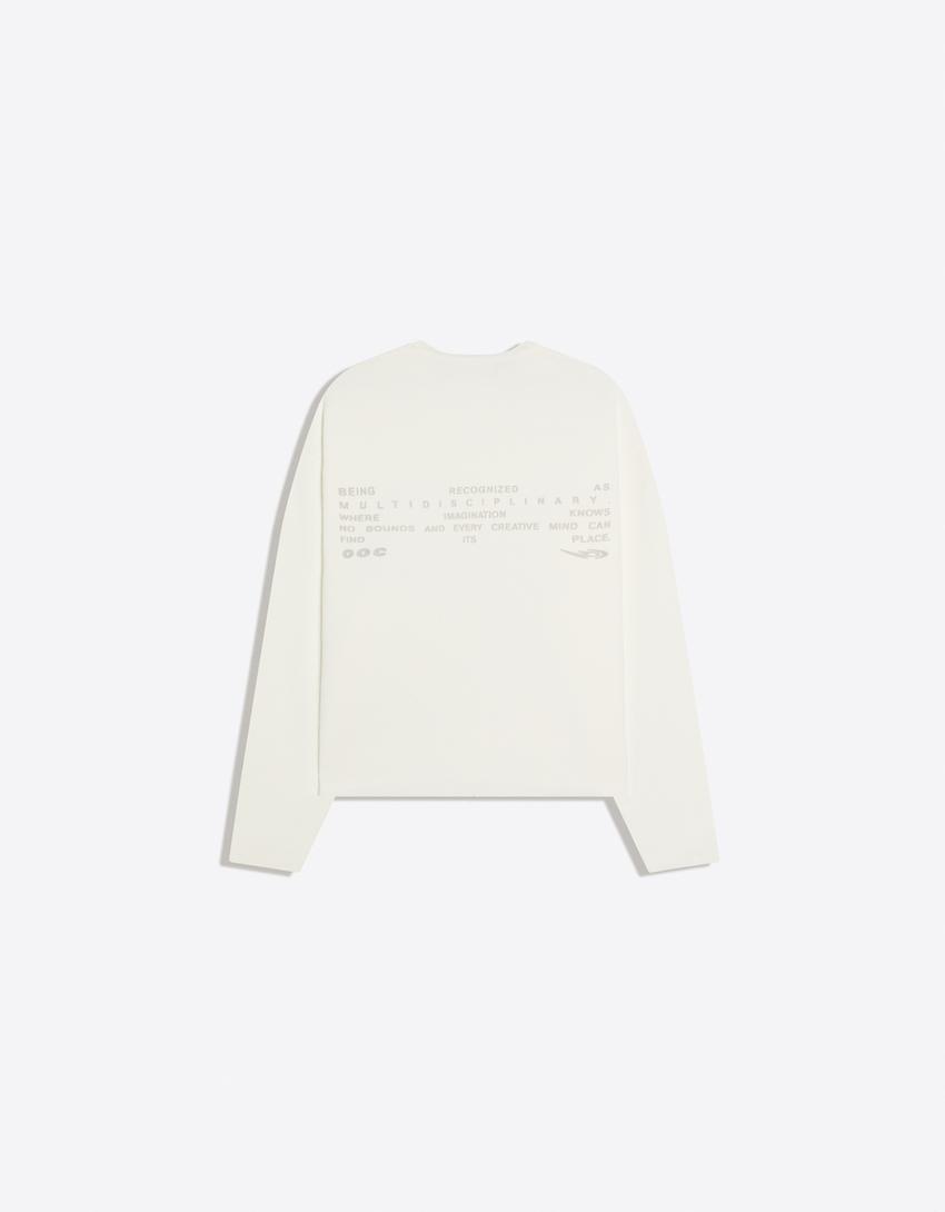 Jersey cuello redondo OUT OF CORE-Blanco