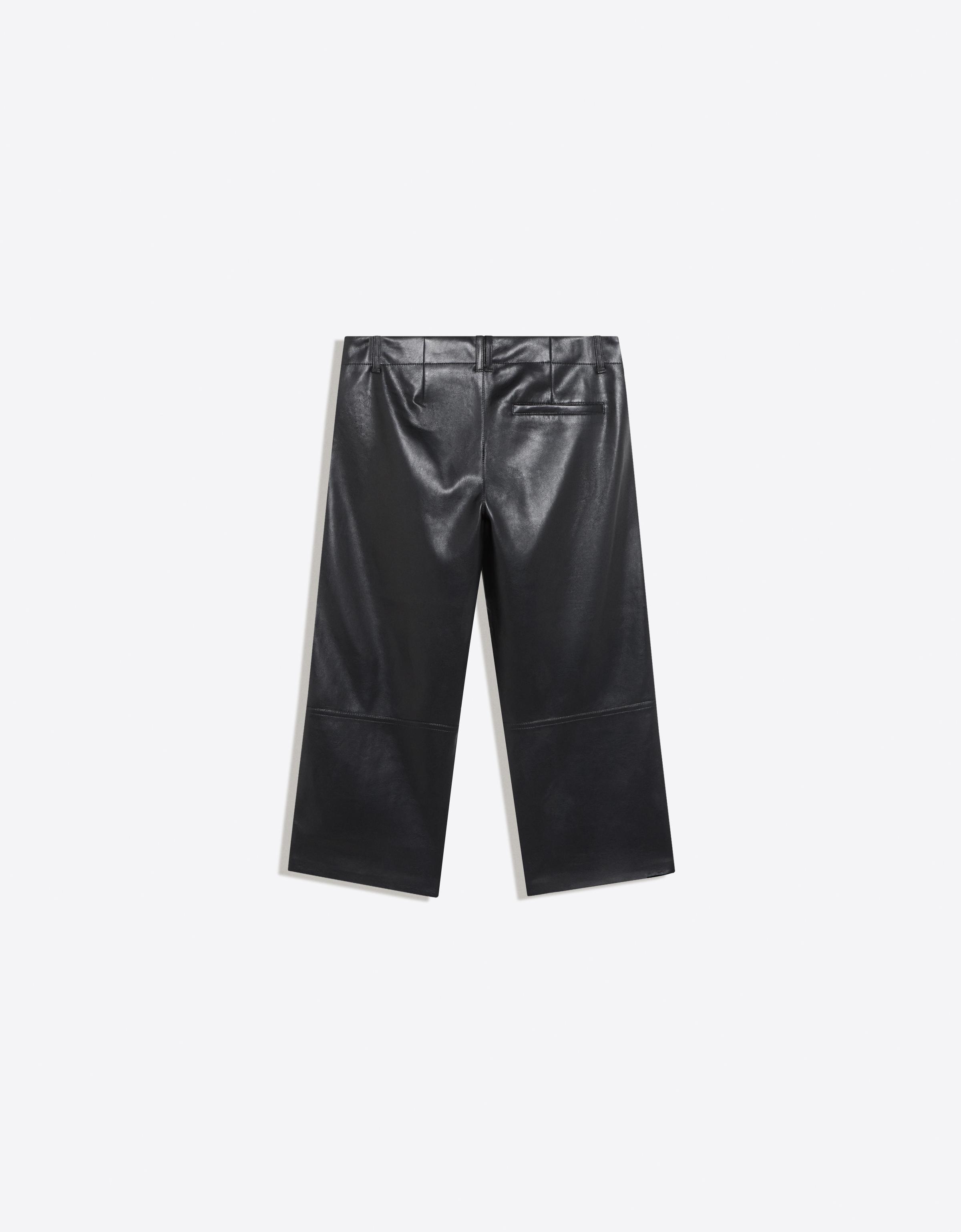 Bershka Suni deri kapri pantolon görsel 3