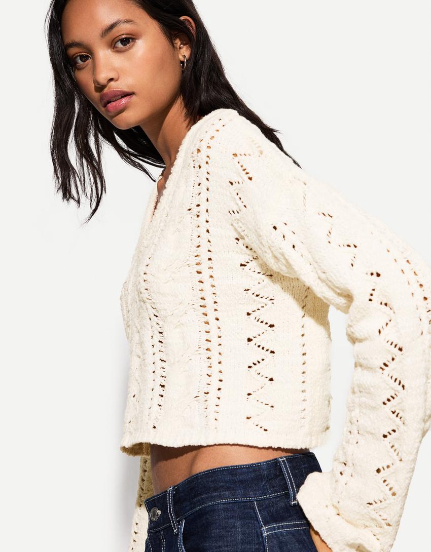 Jersey cuello pico-Crudo-2