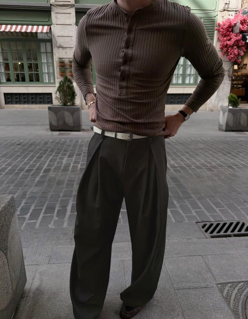 Super baggy trousers-Dark grey