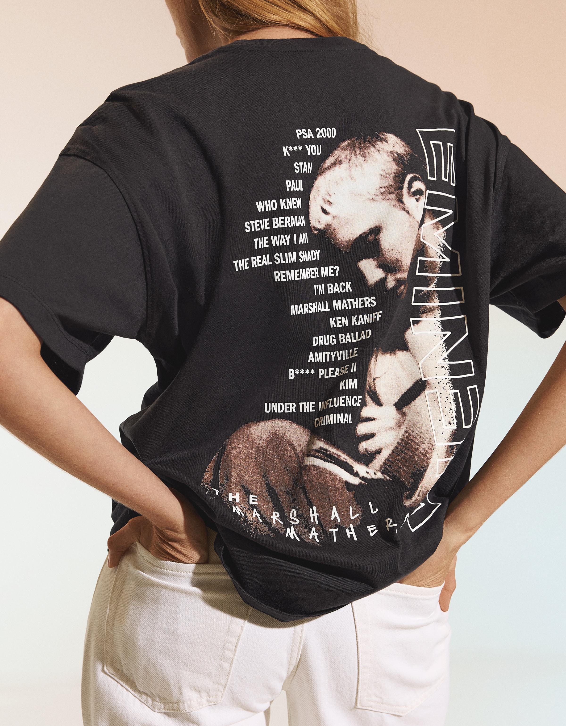 Bershka Oversize kısa kollu Eminem tişört görsel 6