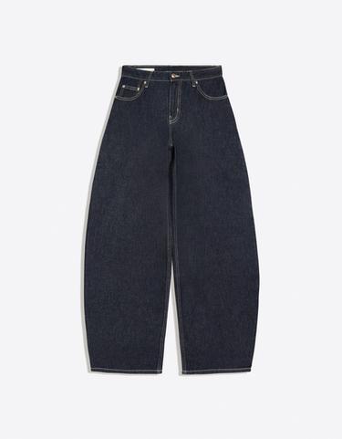 High-waist barrel jeans — Navy 5