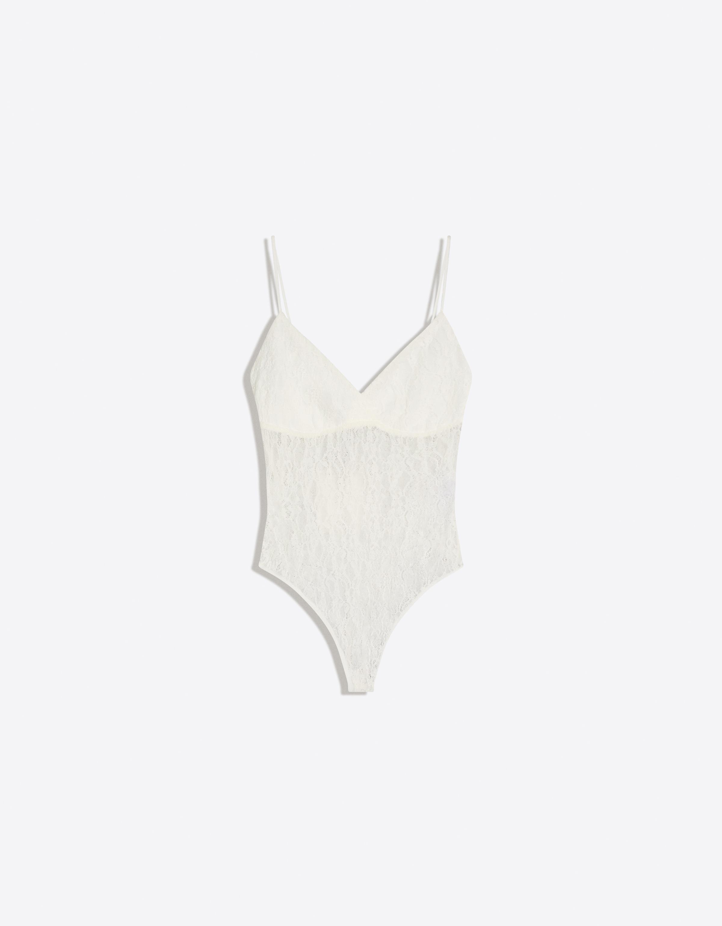 Bershka Dantelli askılı body görsel 3