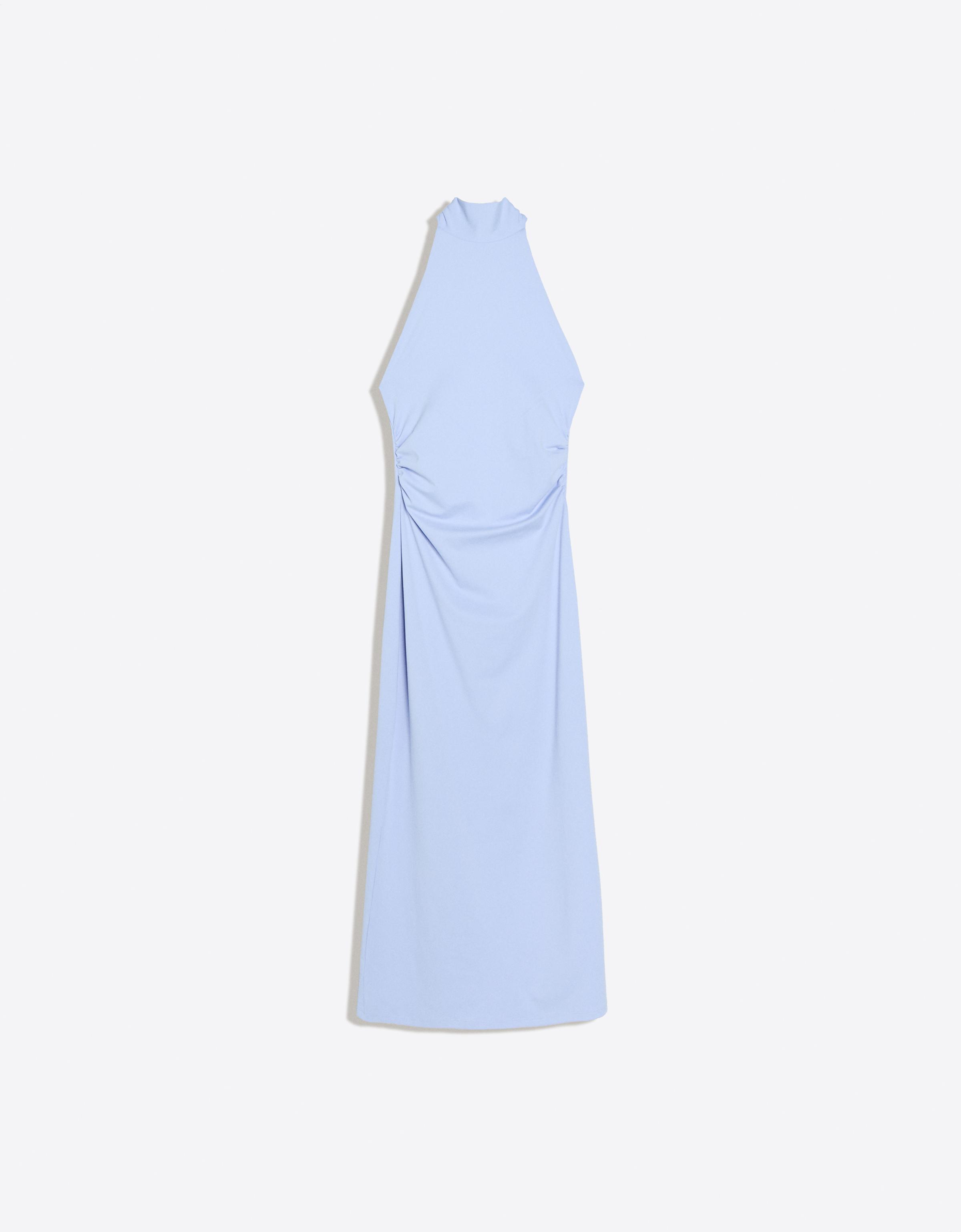 Halter midi dress — Light blue